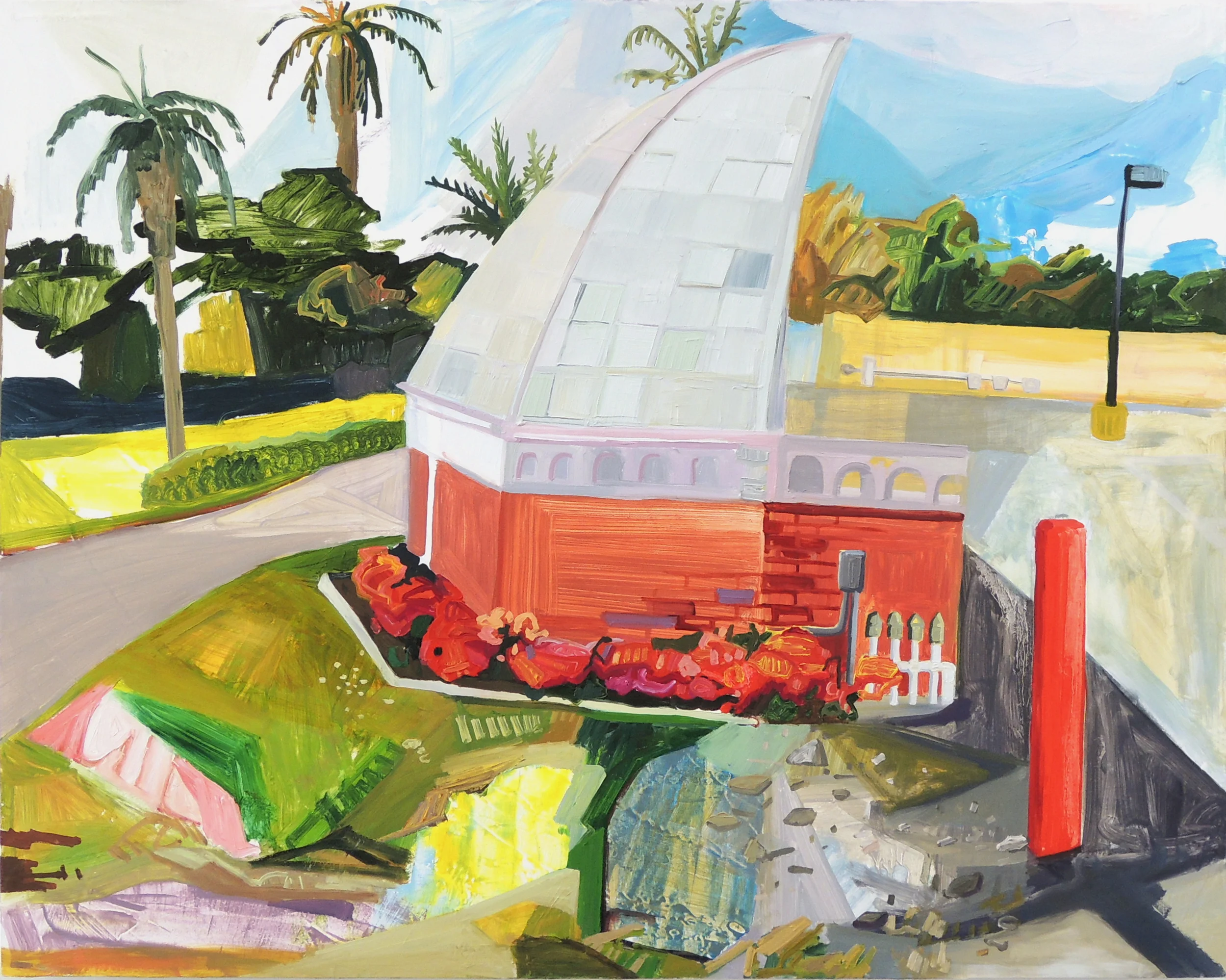 Conservatory Greenhouse with Empty Lot