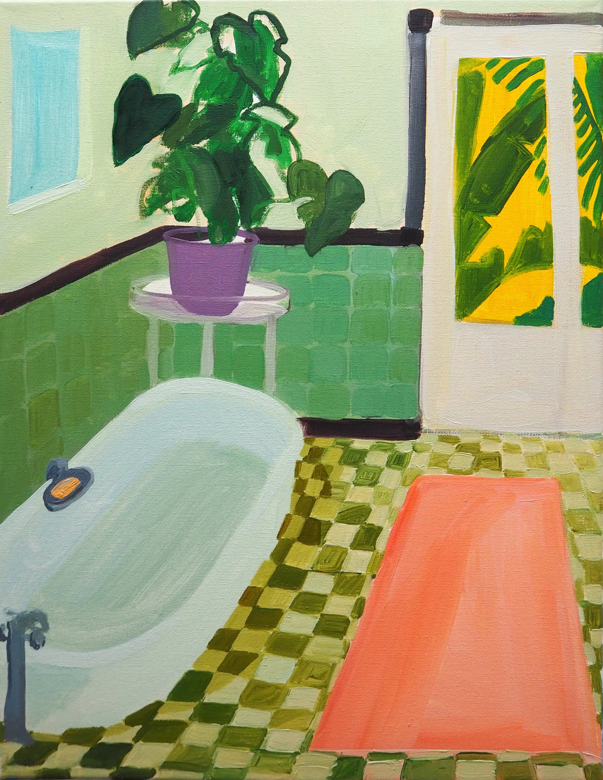 Green Tiled Tub