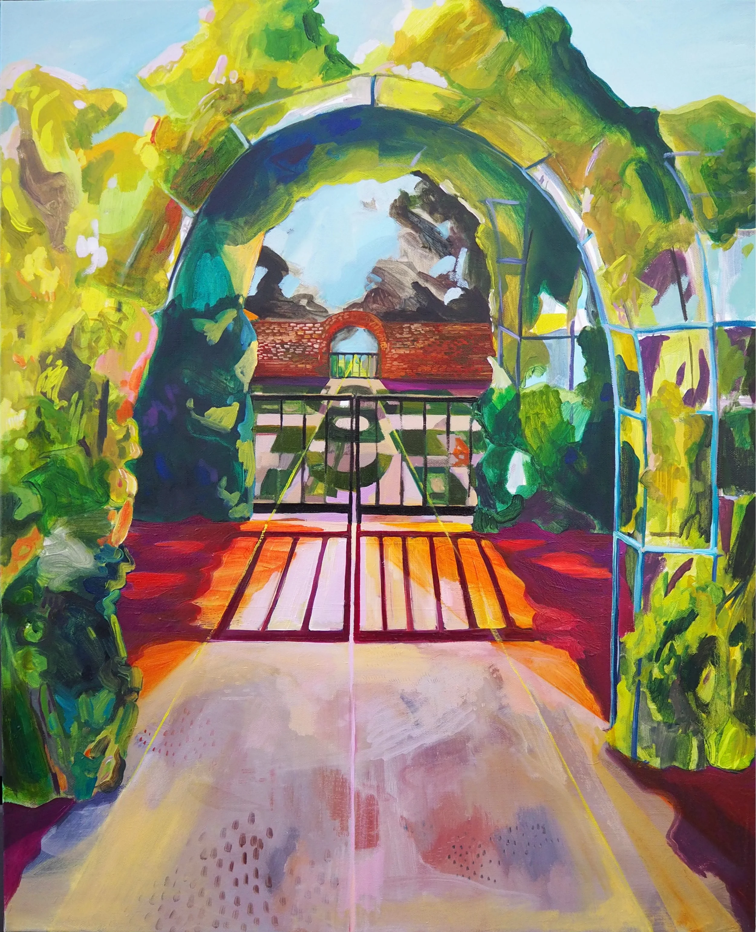Sunken Garden with Cradled Trees