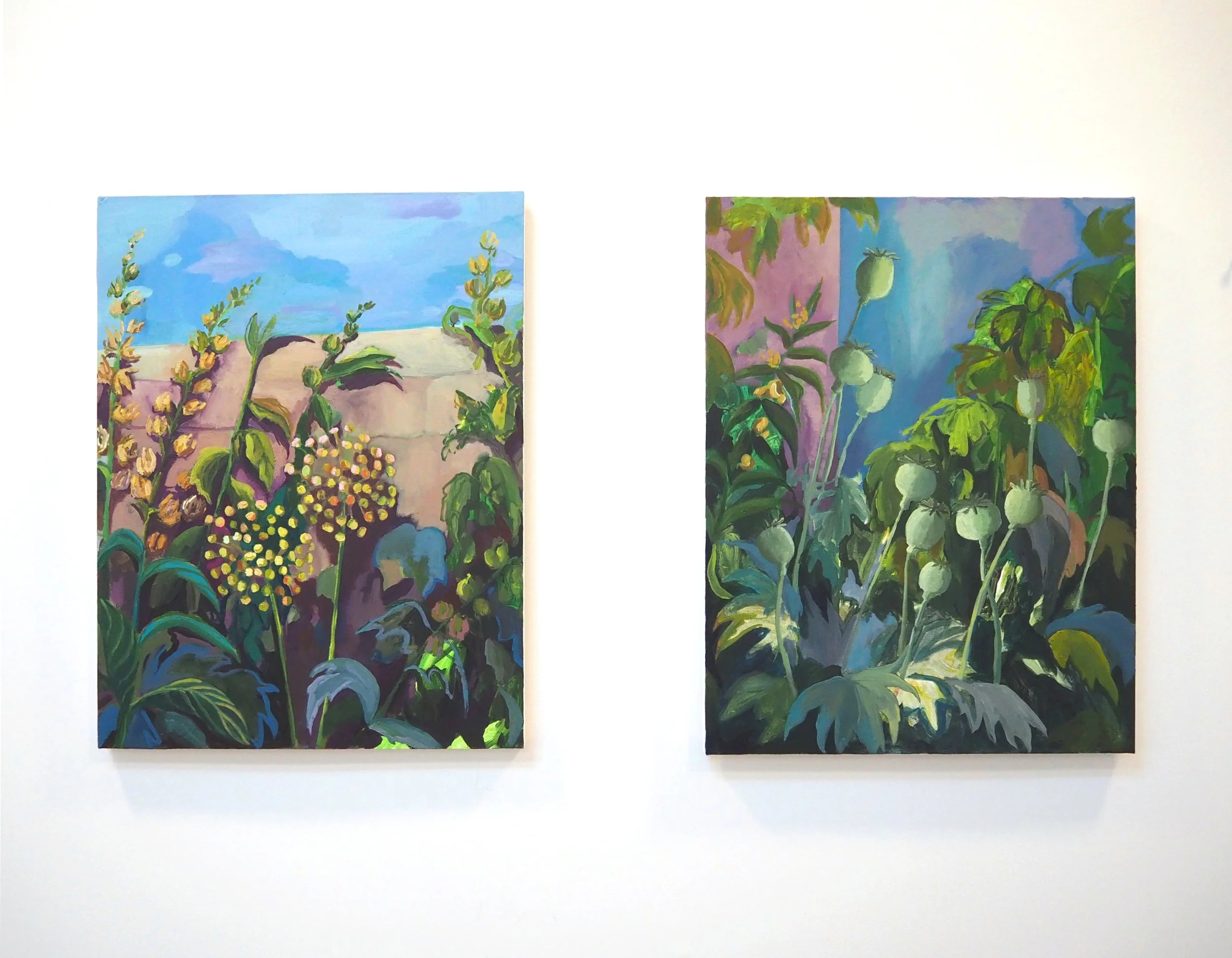 Summer Seed Pod Diptych