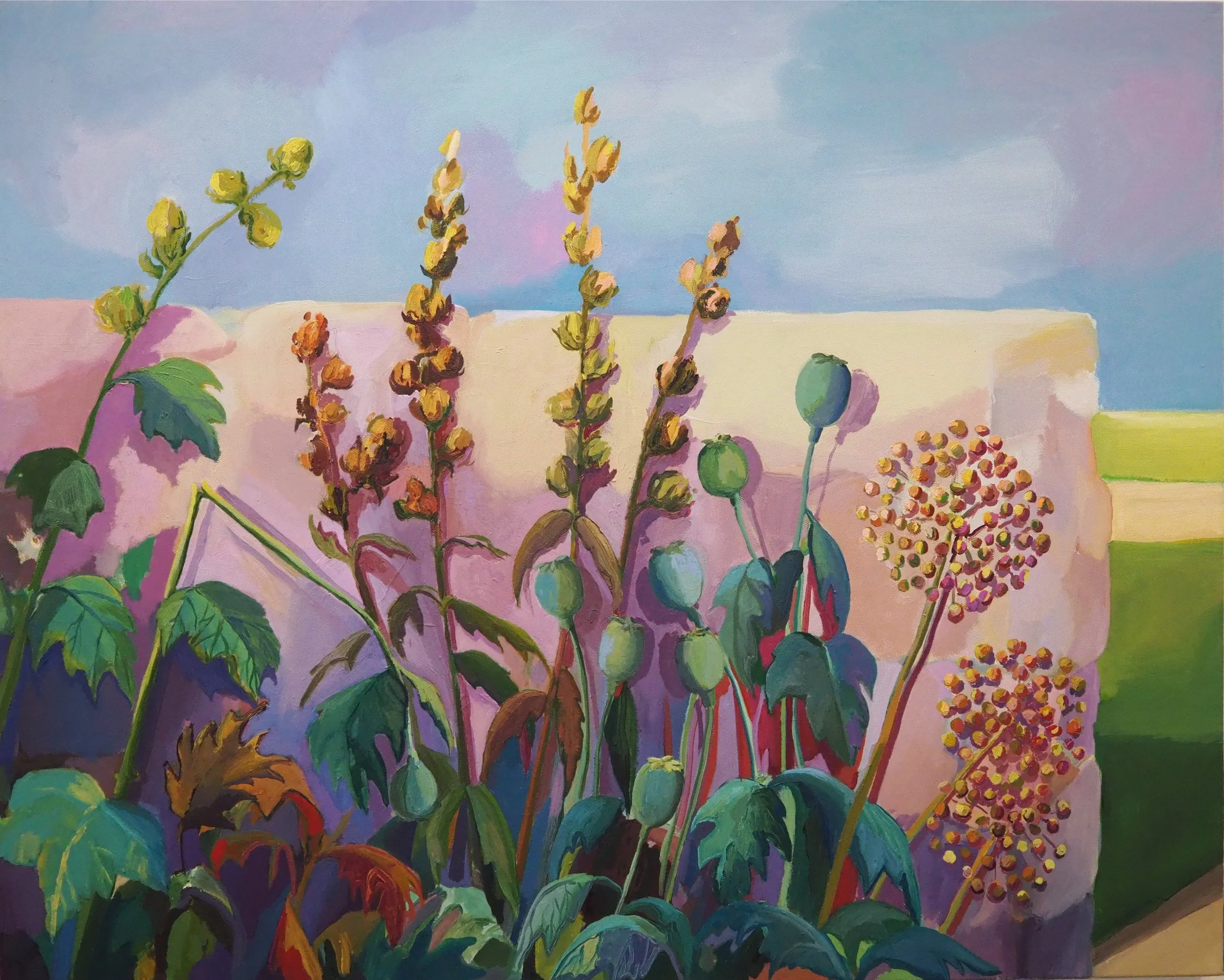 ClaireElliott_Post-Bloom Border Garden,Oil on Canvas 24" x 30".JPG
