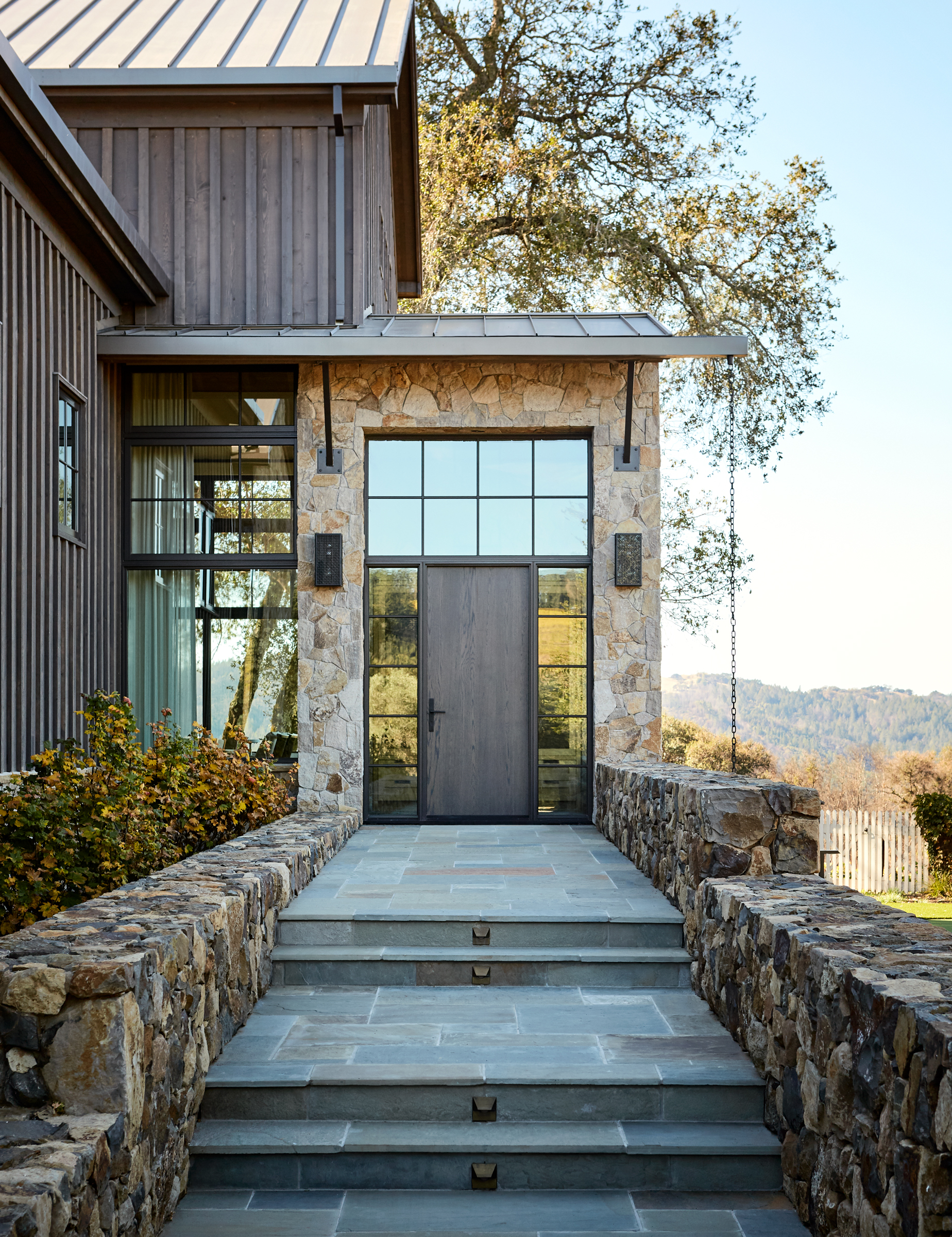 Calistoga Estate I Front Door - Residential Architecture Napa Sonoma County