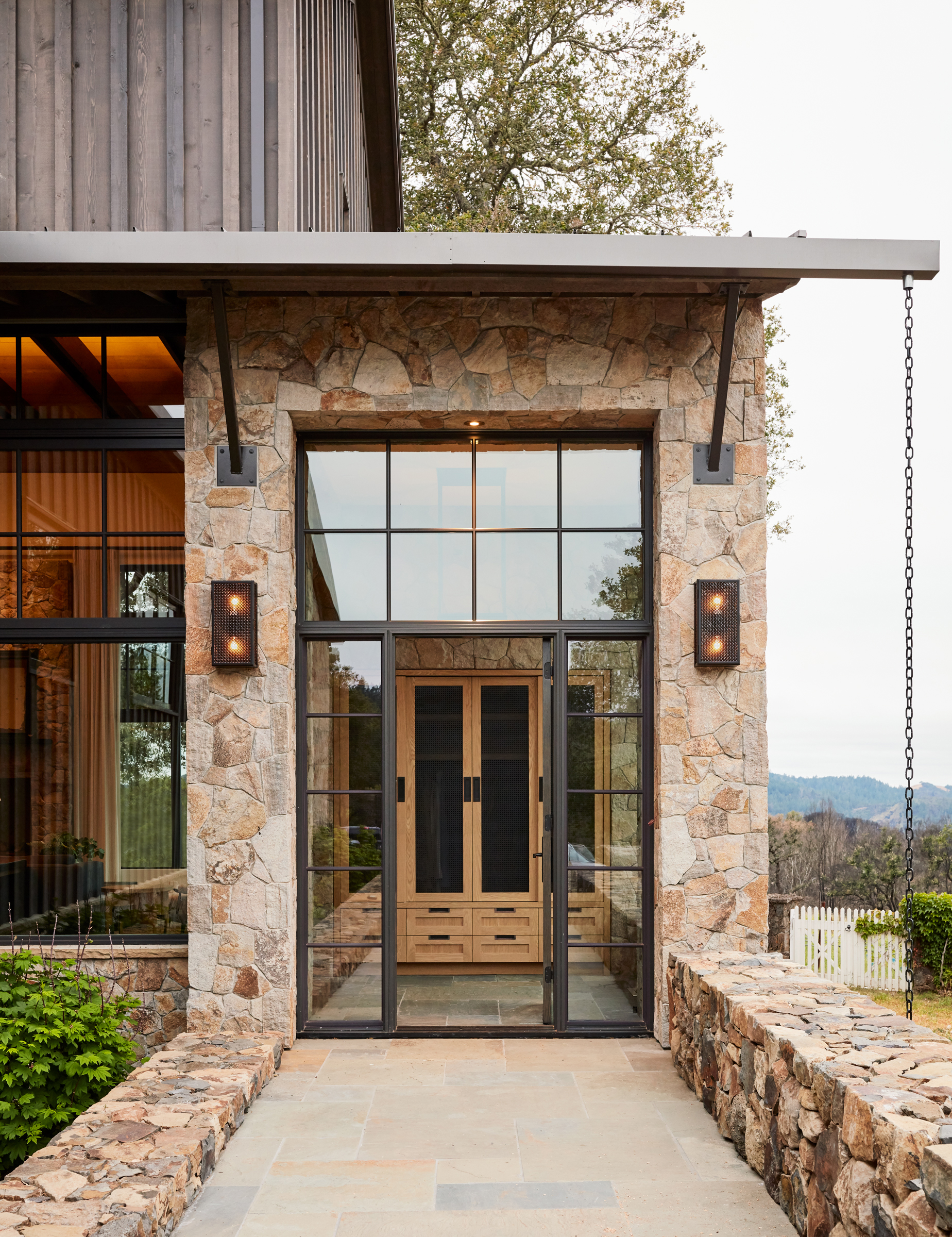 Calistoga Estate I Front Door 2 - Residential Architecture Napa Sonoma County