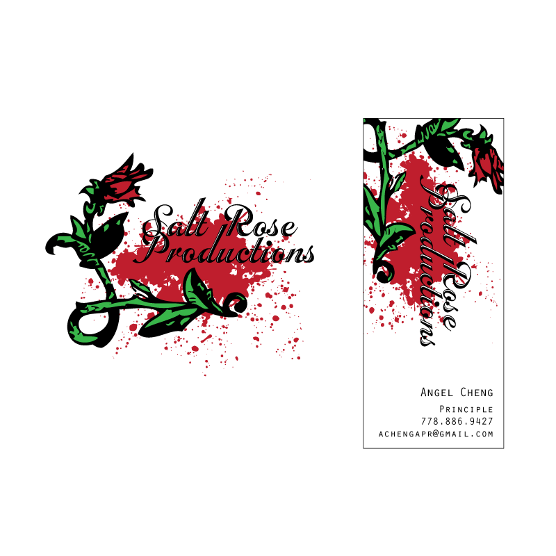 Logo development and business card design for Toronto based Salt Rose Productions.