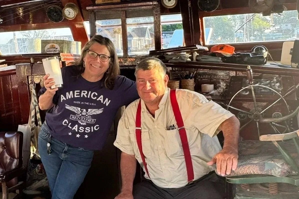 Captain Tilghman Hemsley with mate Marcia Landskroener
