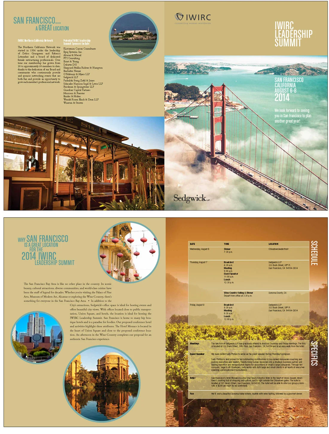 SEDGWICK LLP IWIRC LEADERSHIP SUMMIT BROCHURE