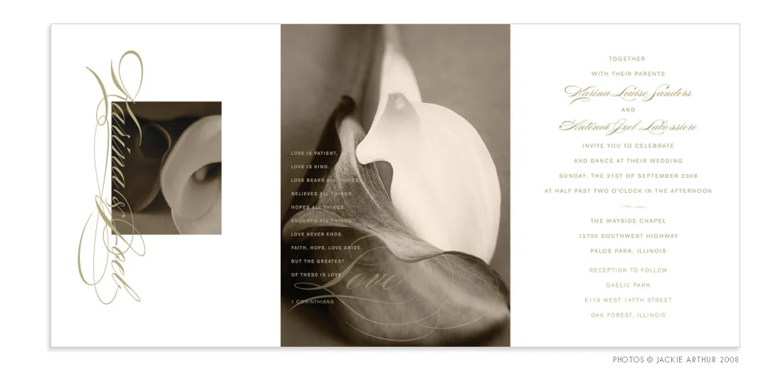 SANDERS & LABOSSIERE WEDDING INVITATION