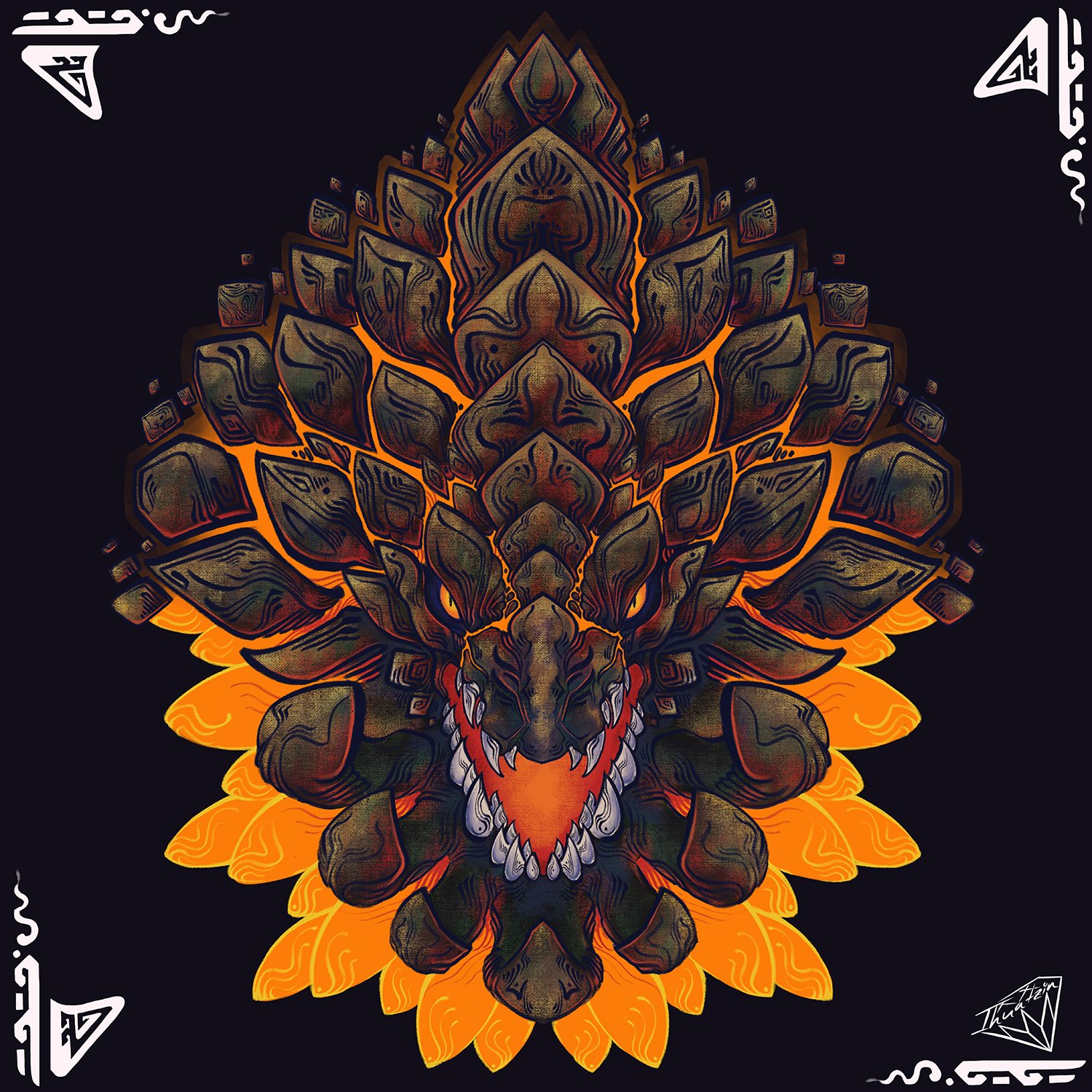 Monster Hunter World Bazelgeuse 11x11 Art Print