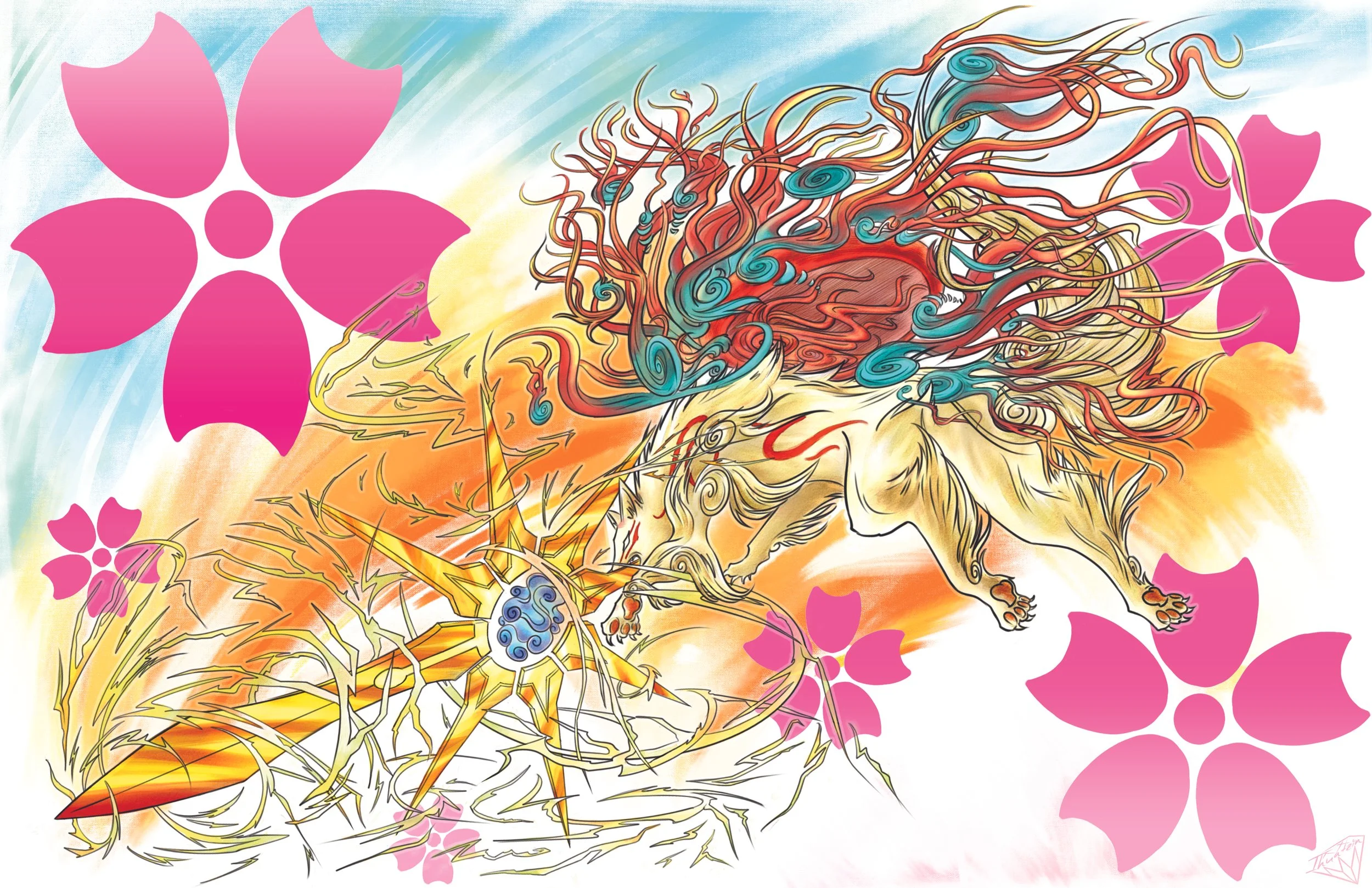 Okami Amaterasu 11x17 Art Print