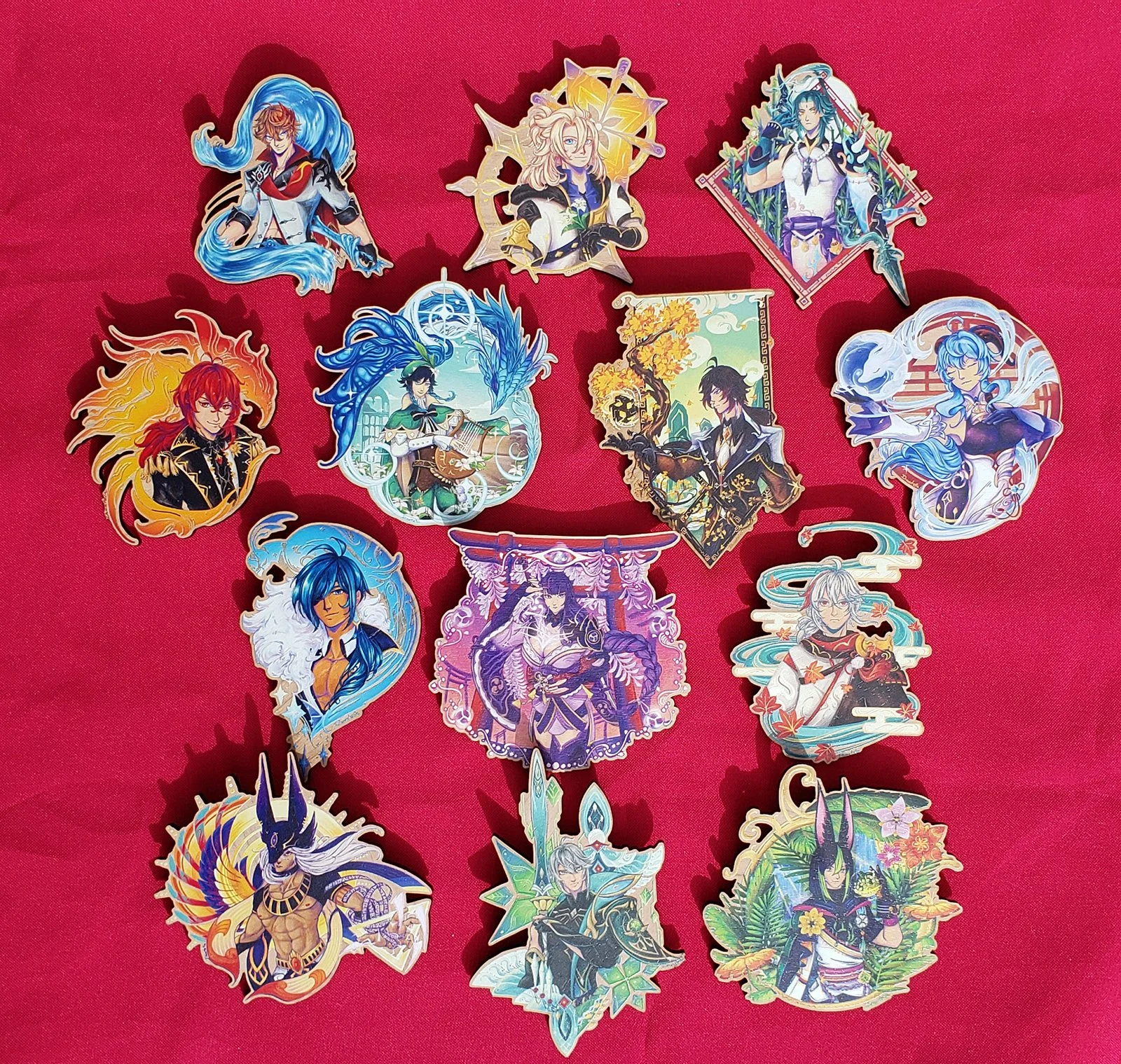 Genshin Impact Wooden Character Pins new shot.jpg