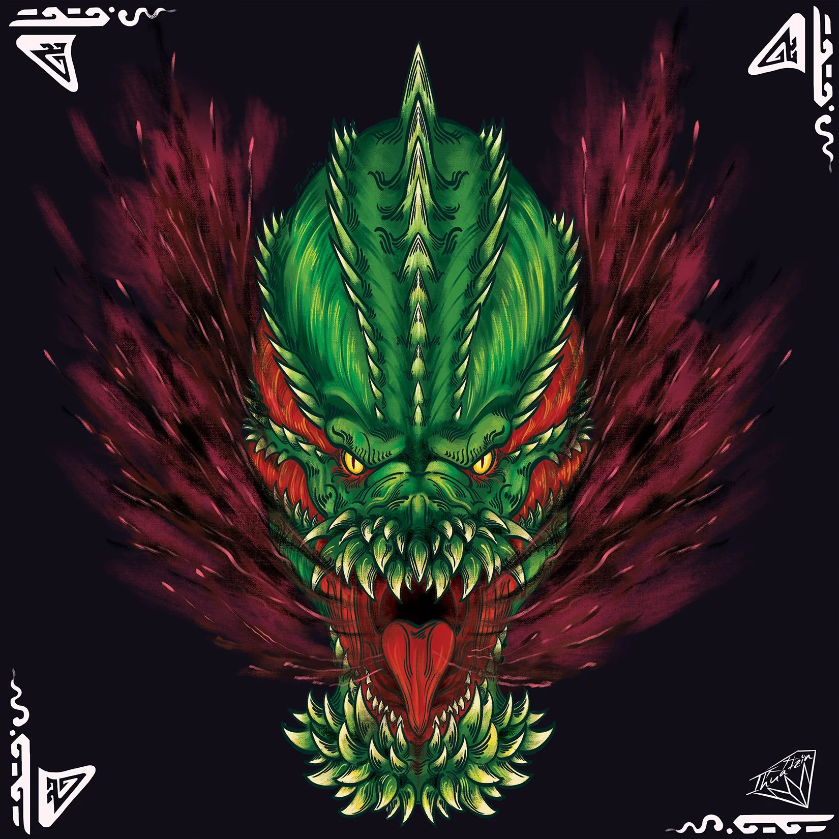 Monster Hunter World Deviljho 11x11 Art Print