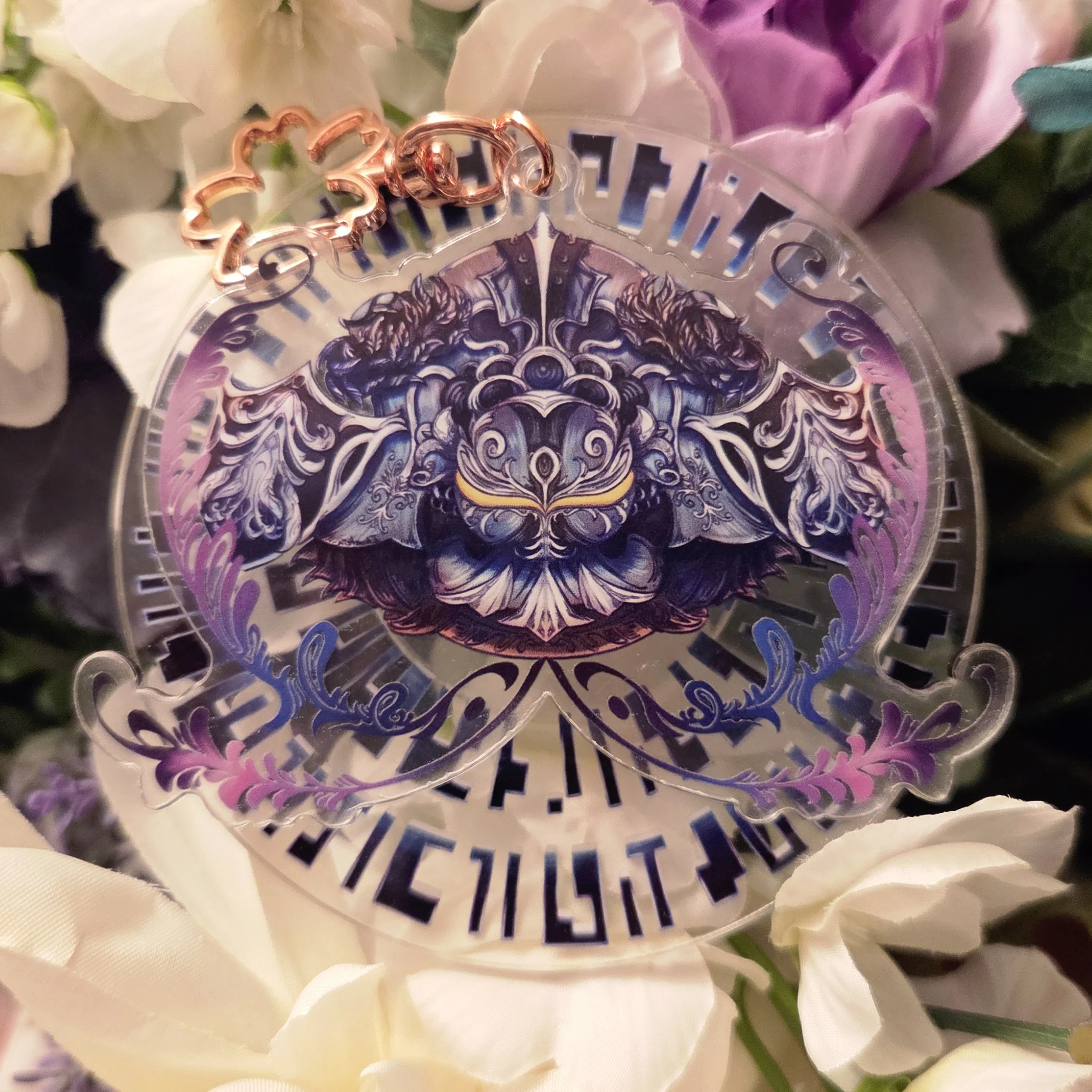 Final Fantasy Monster Hunter Omega Spinning Acrylic Keychain