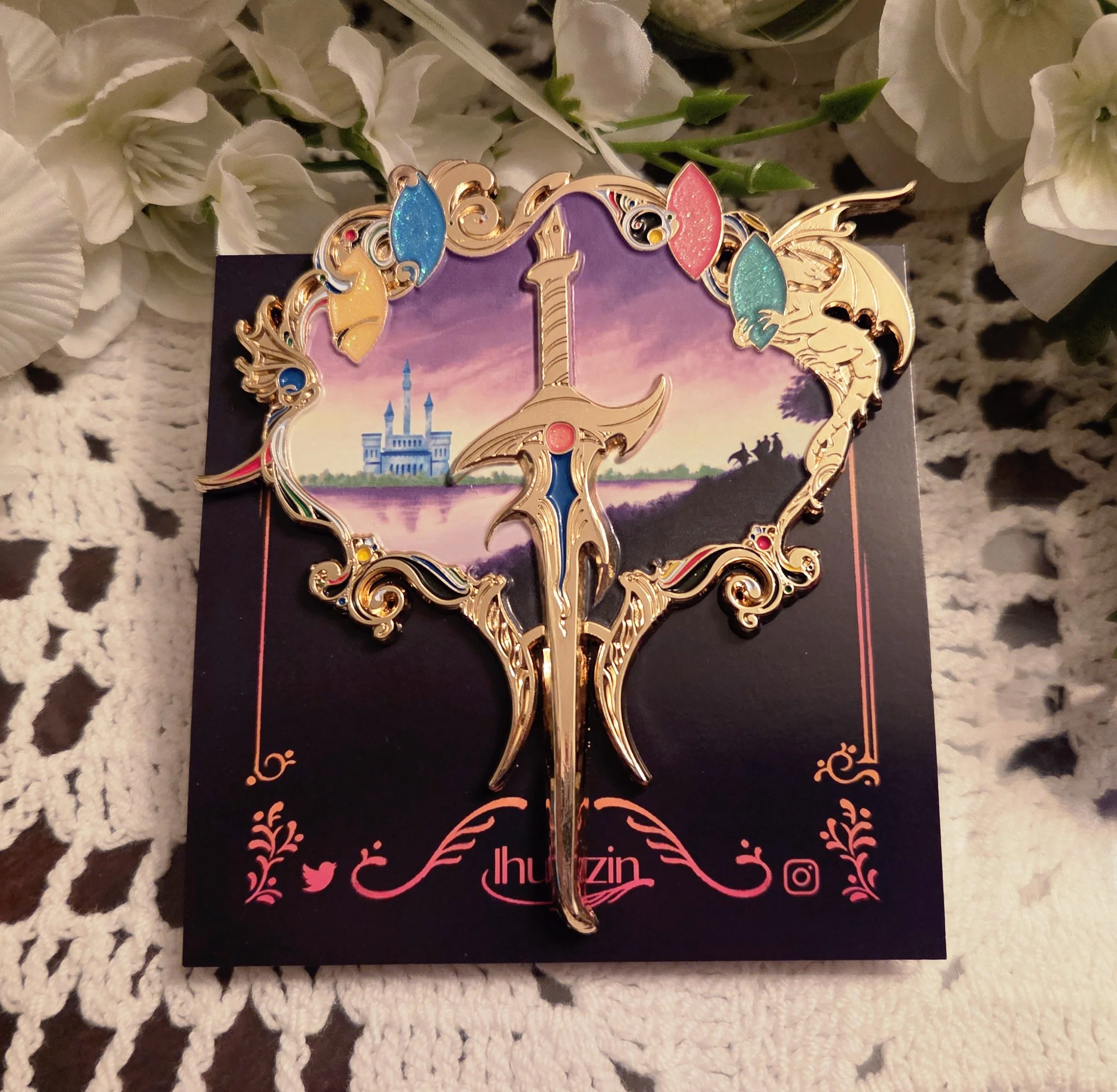 Final Fantasy Love Letter Weapon Enamel Pins