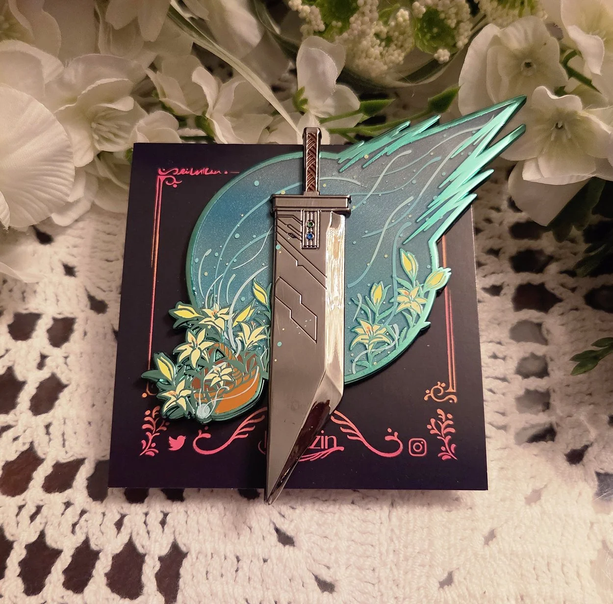 Final Fantasy Love Letter Weapon Enamel Pins