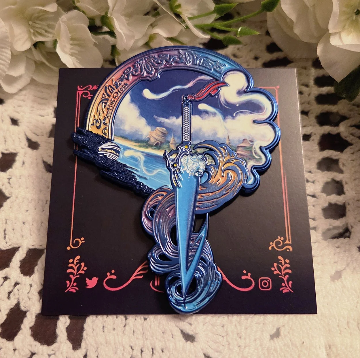 Final Fantasy Love Letter Weapon Enamel Pins