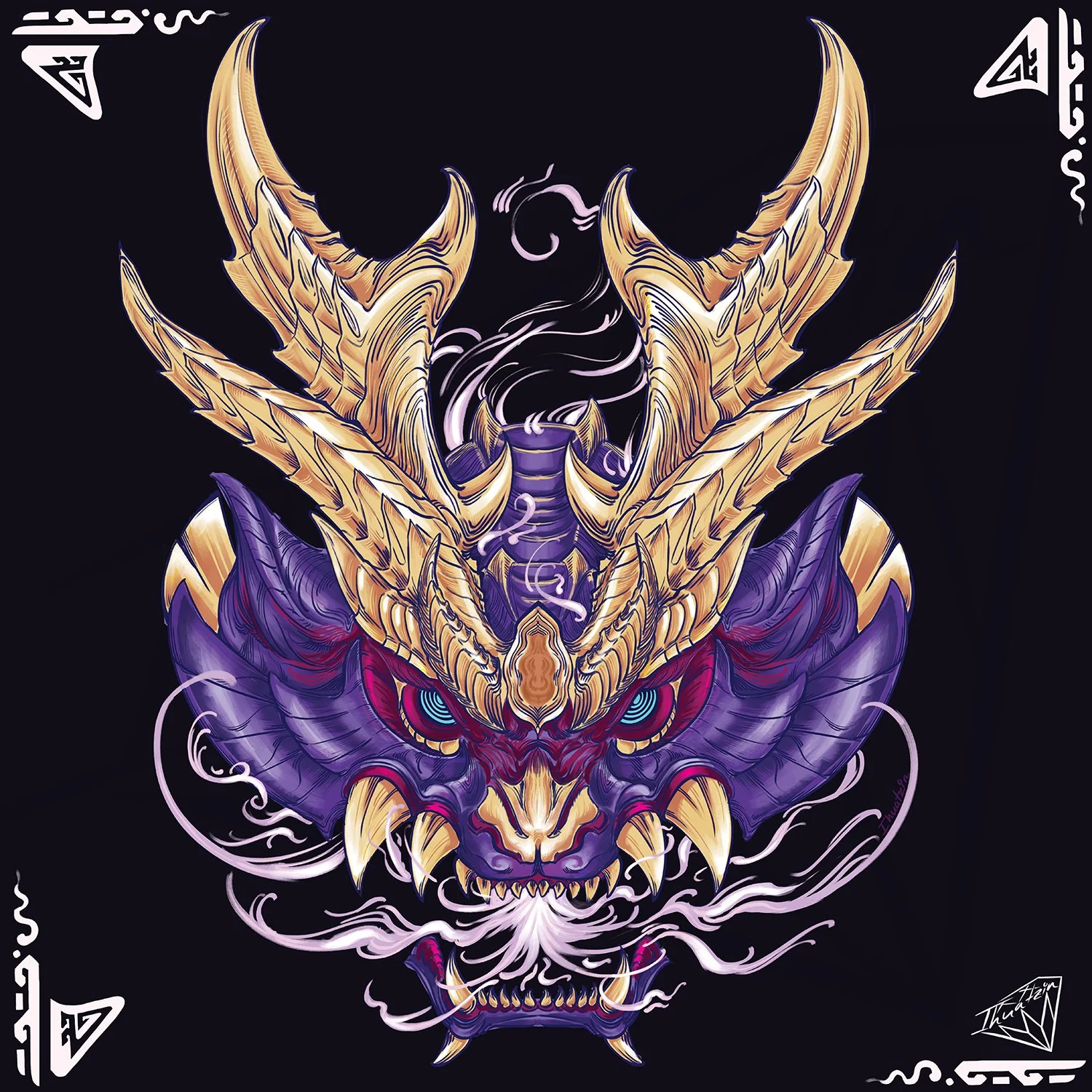 Monster Hunter Rise Magnamalo 11x11 Art Print