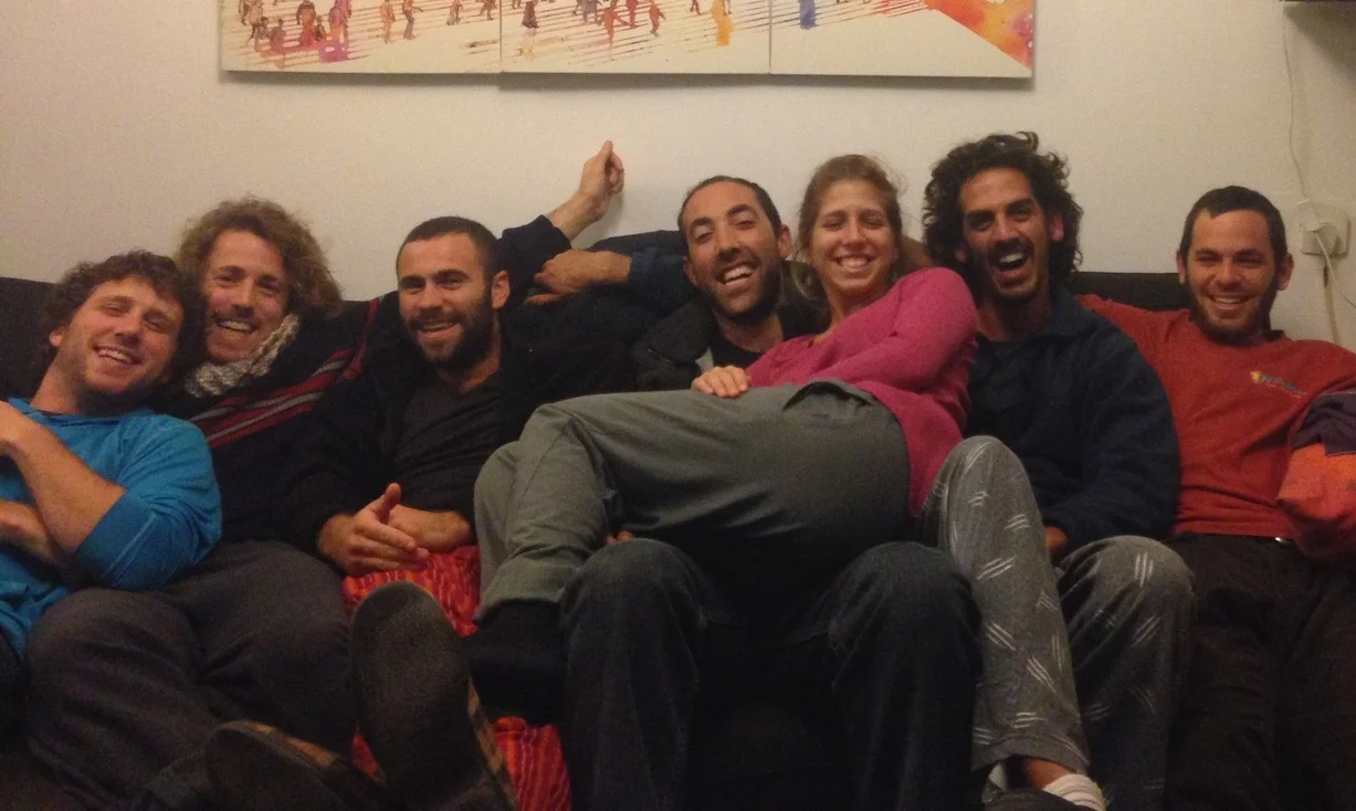 Me and most of the crew. Itai, Nate, Golan, Lia, Yonatan, and Mickey.