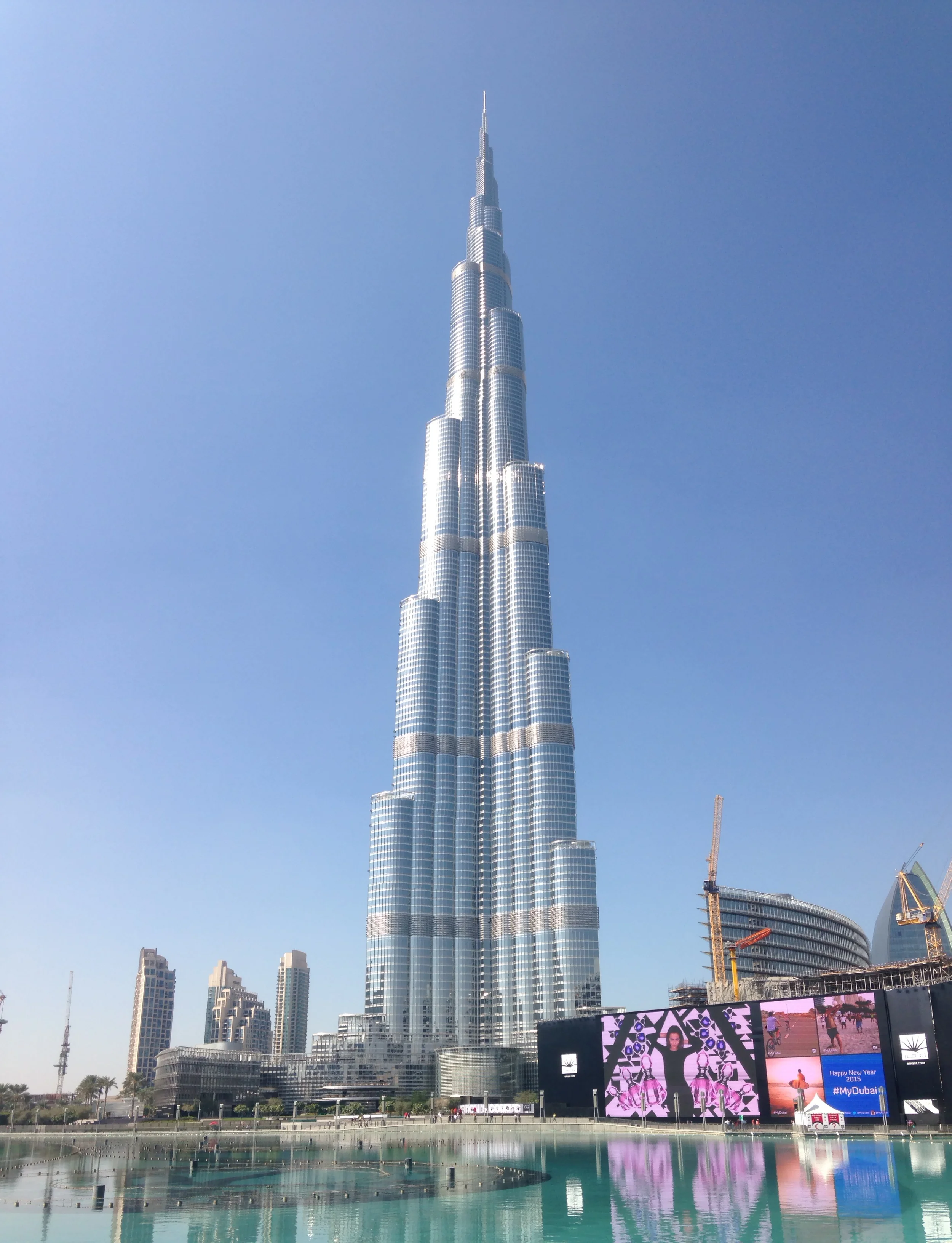 The Burj Khalifa - I had to use the panoramic mode in order to fit the whole thing in the picture.