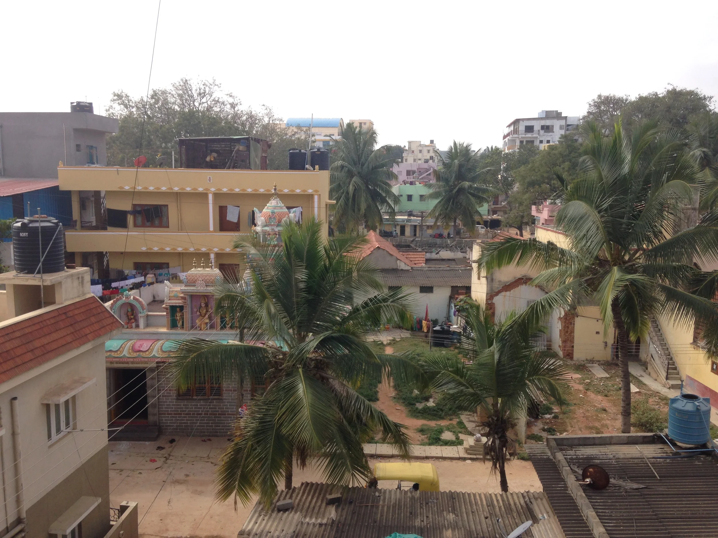  View from the apartment in Bangalore. 