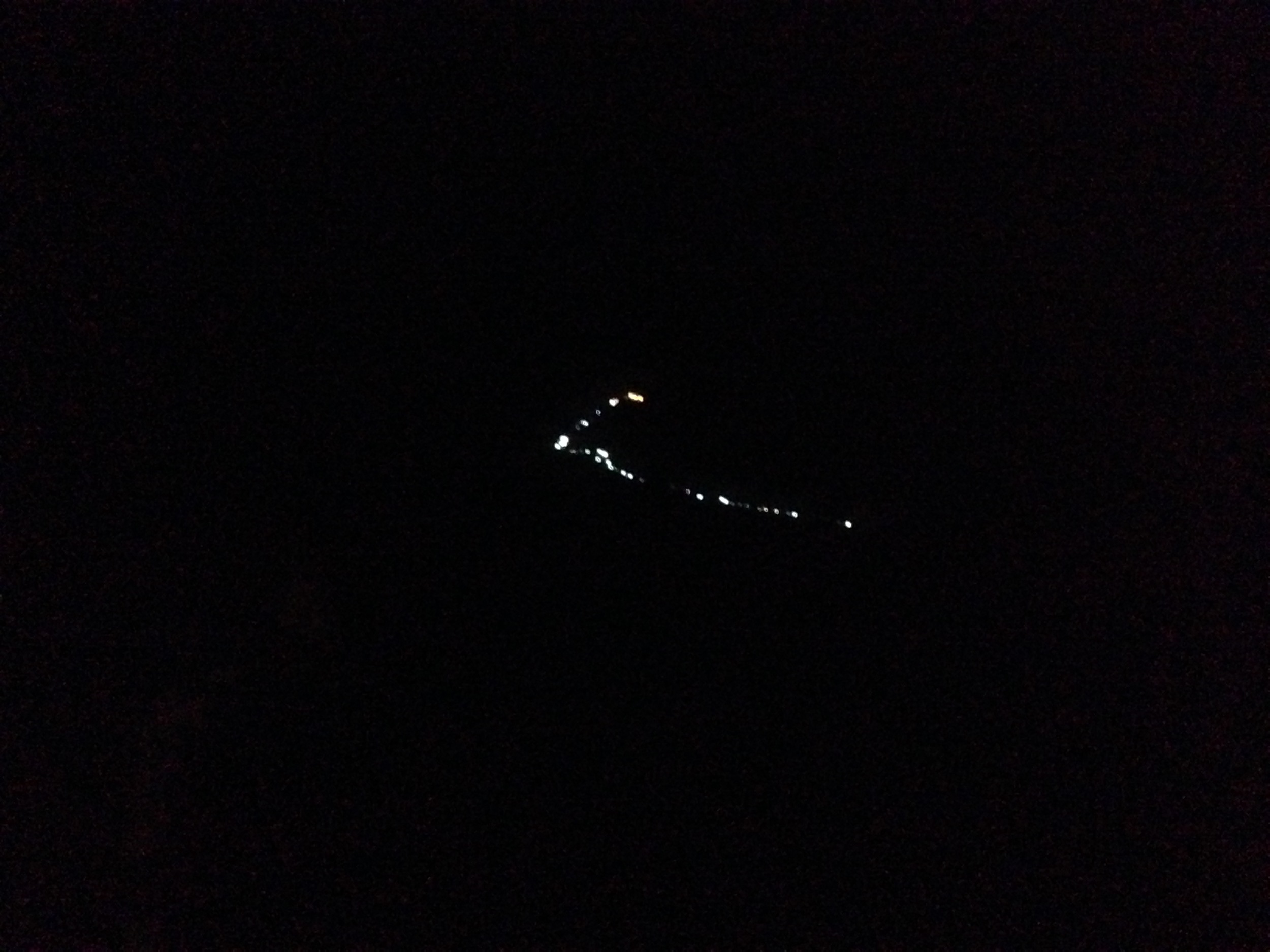 Adam's Peak lit up at night. 