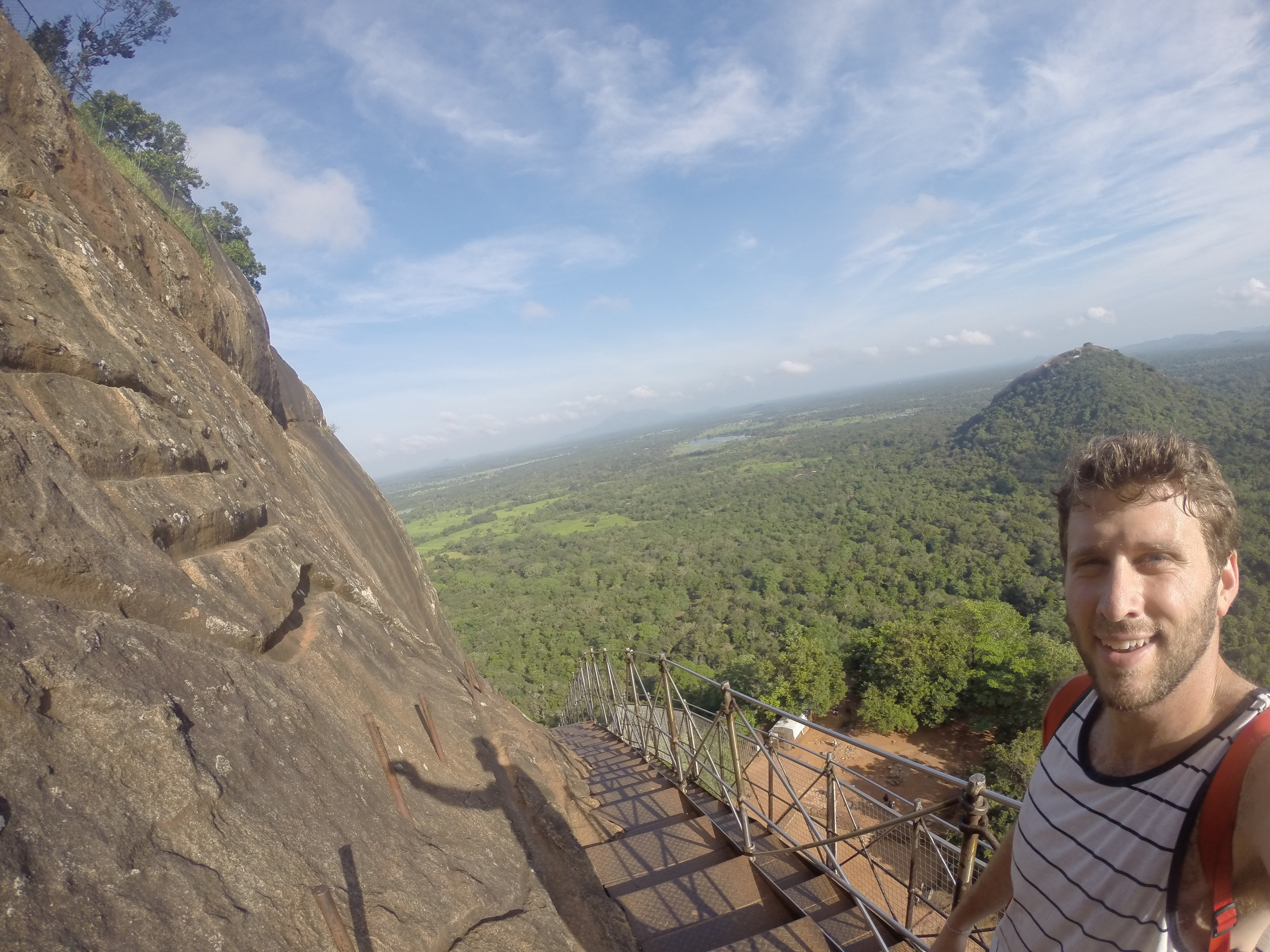  Climbing up Sigiriya Rock. 