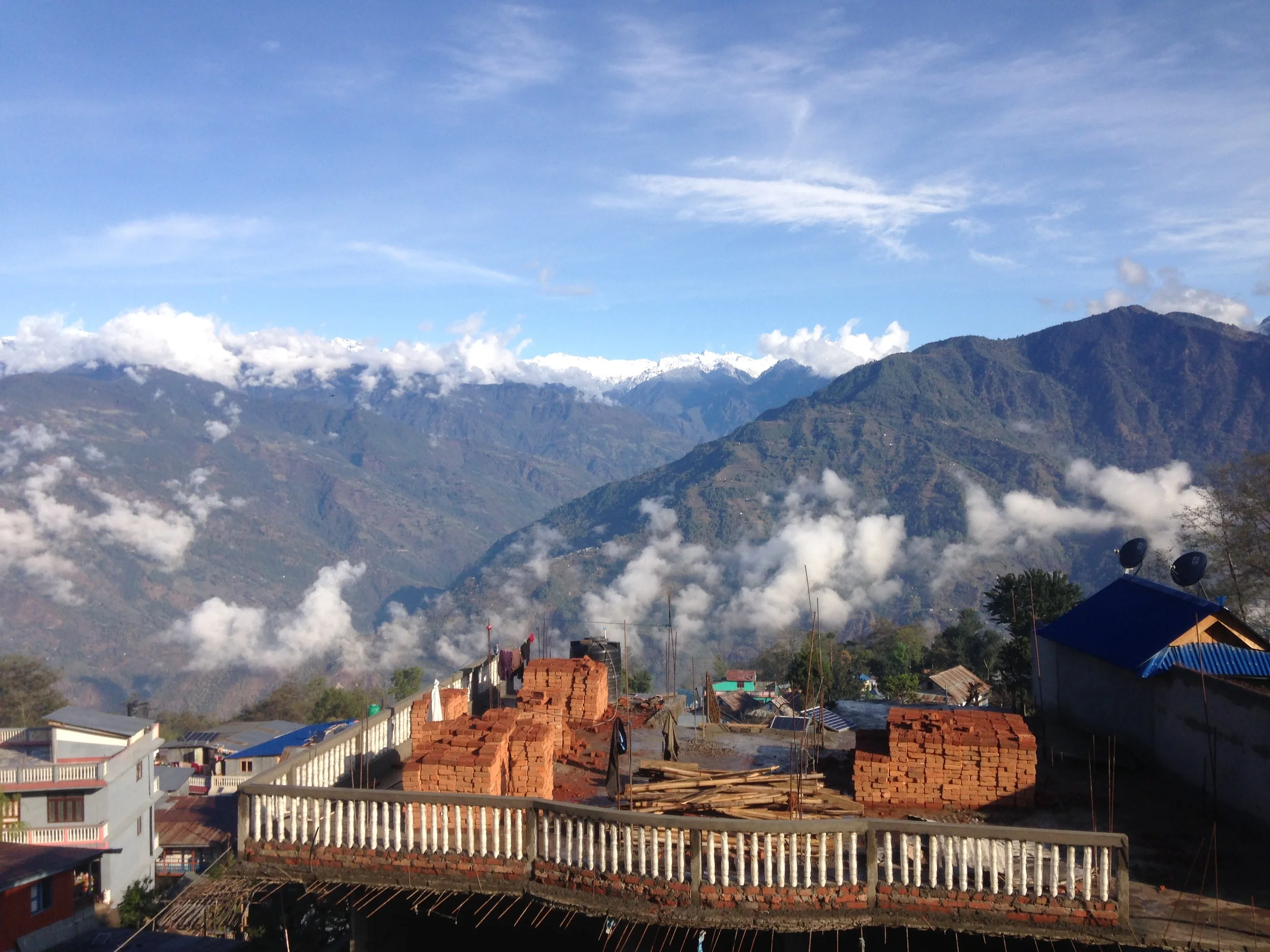 The view from out hotel in Tapeljung.