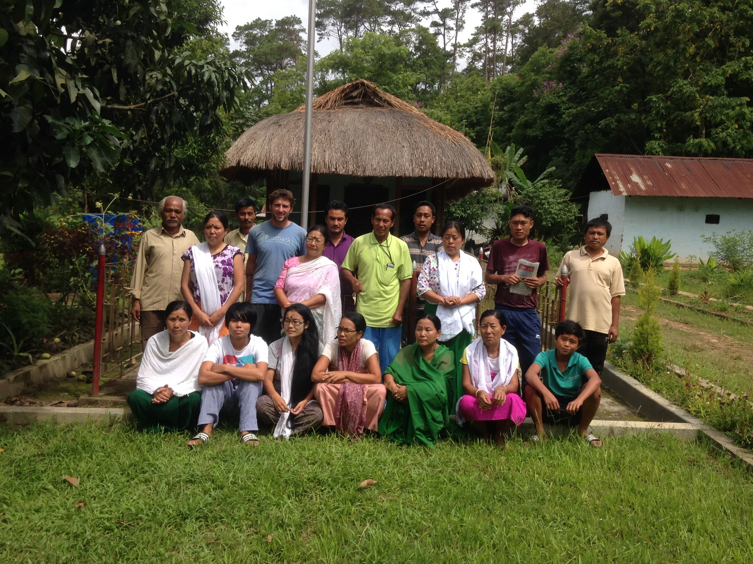 Members of U.F.O. and a group of women from a nearby town visiting for a week long meditation retreat.