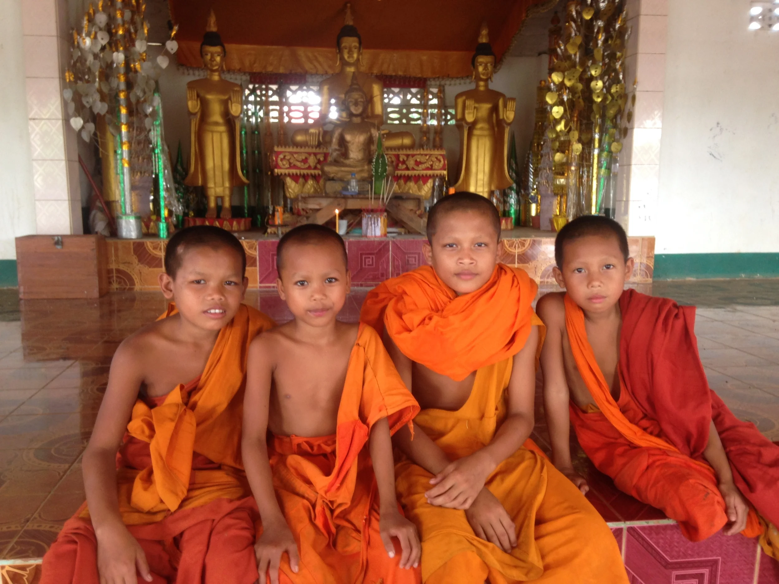 Young monks who helped me pray at a local temple