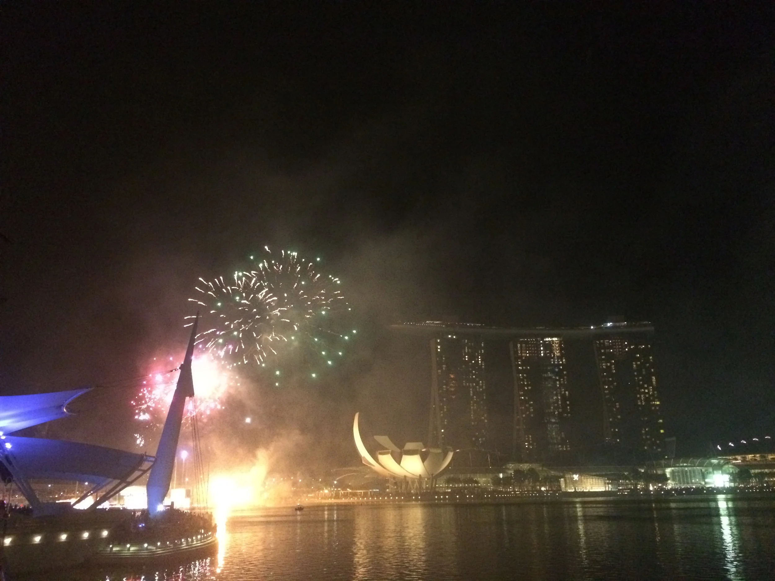 Fireworks over the bay