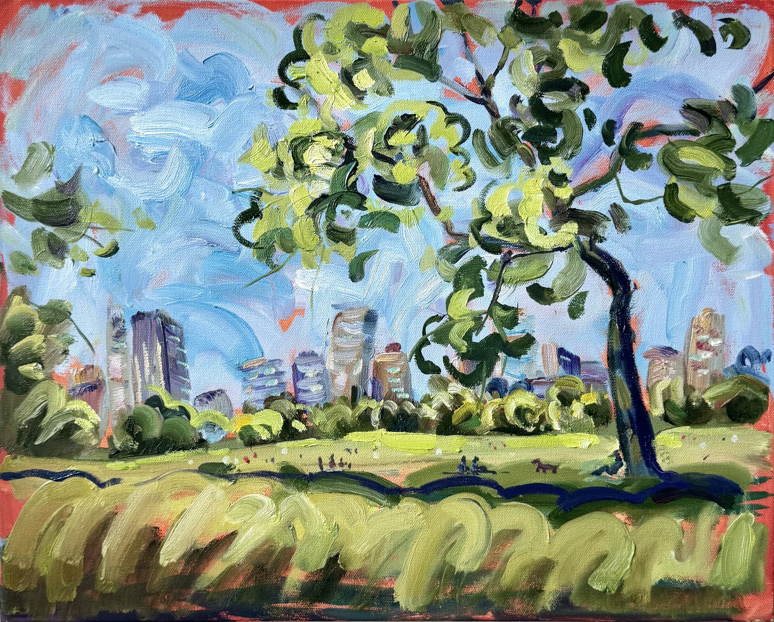 Central Park East Meadow, 16x20 in., sold