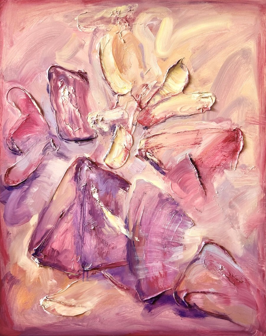 Butterflies in Sun Rays, 30x24 in.