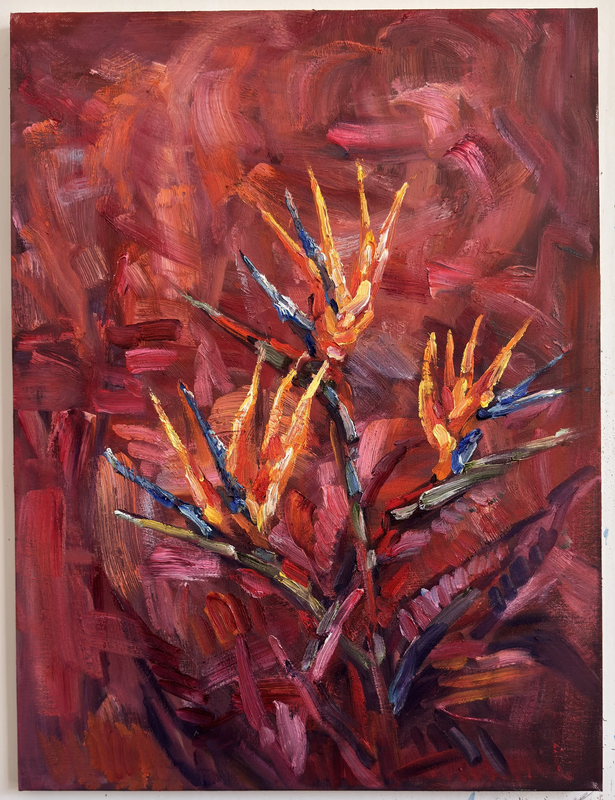 Birds of Paradise II, oil on canvas, 18x24 in., $200