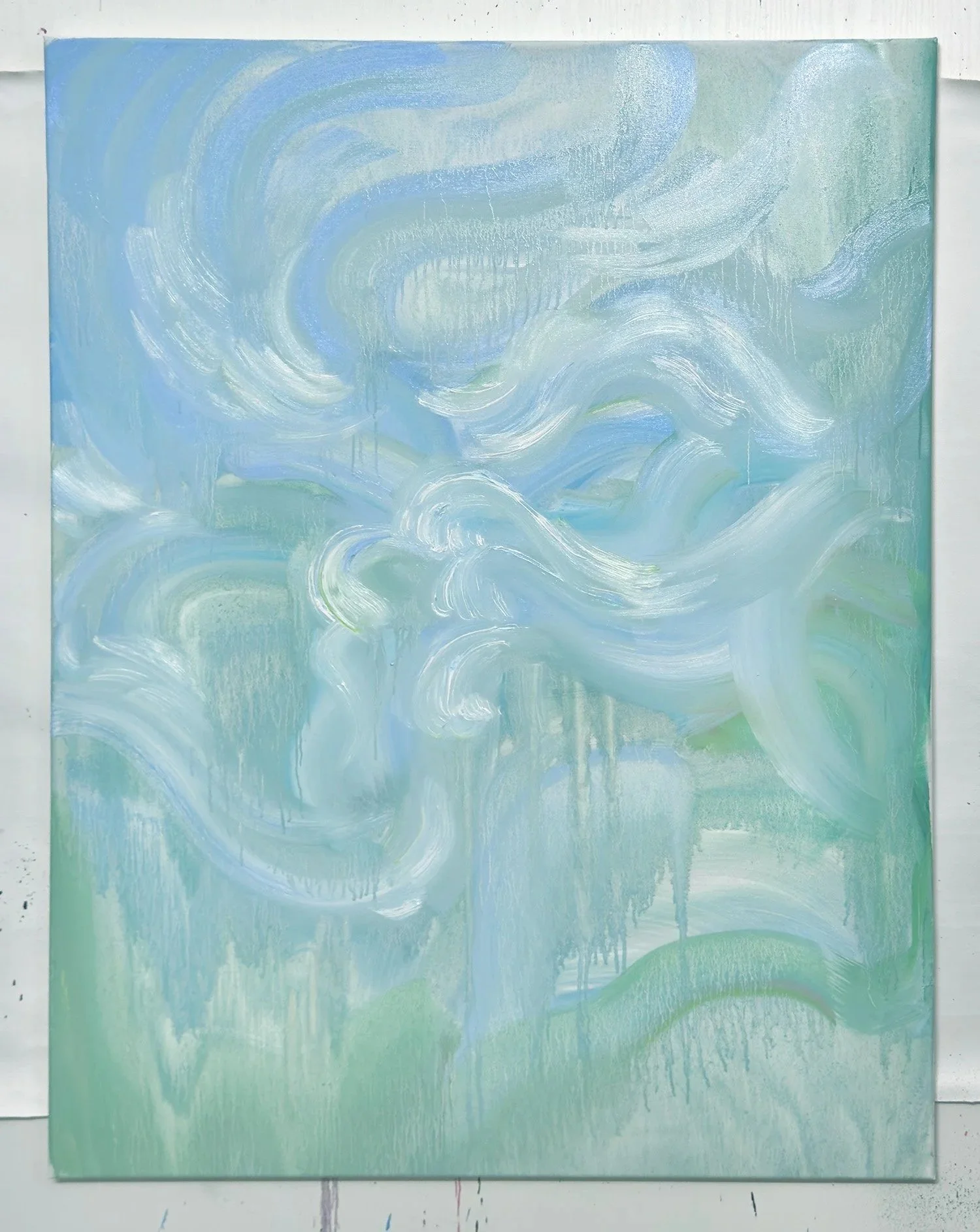Through the Curtain, 36x48 in., oil on canvas, $600 (canvas has imperfection)