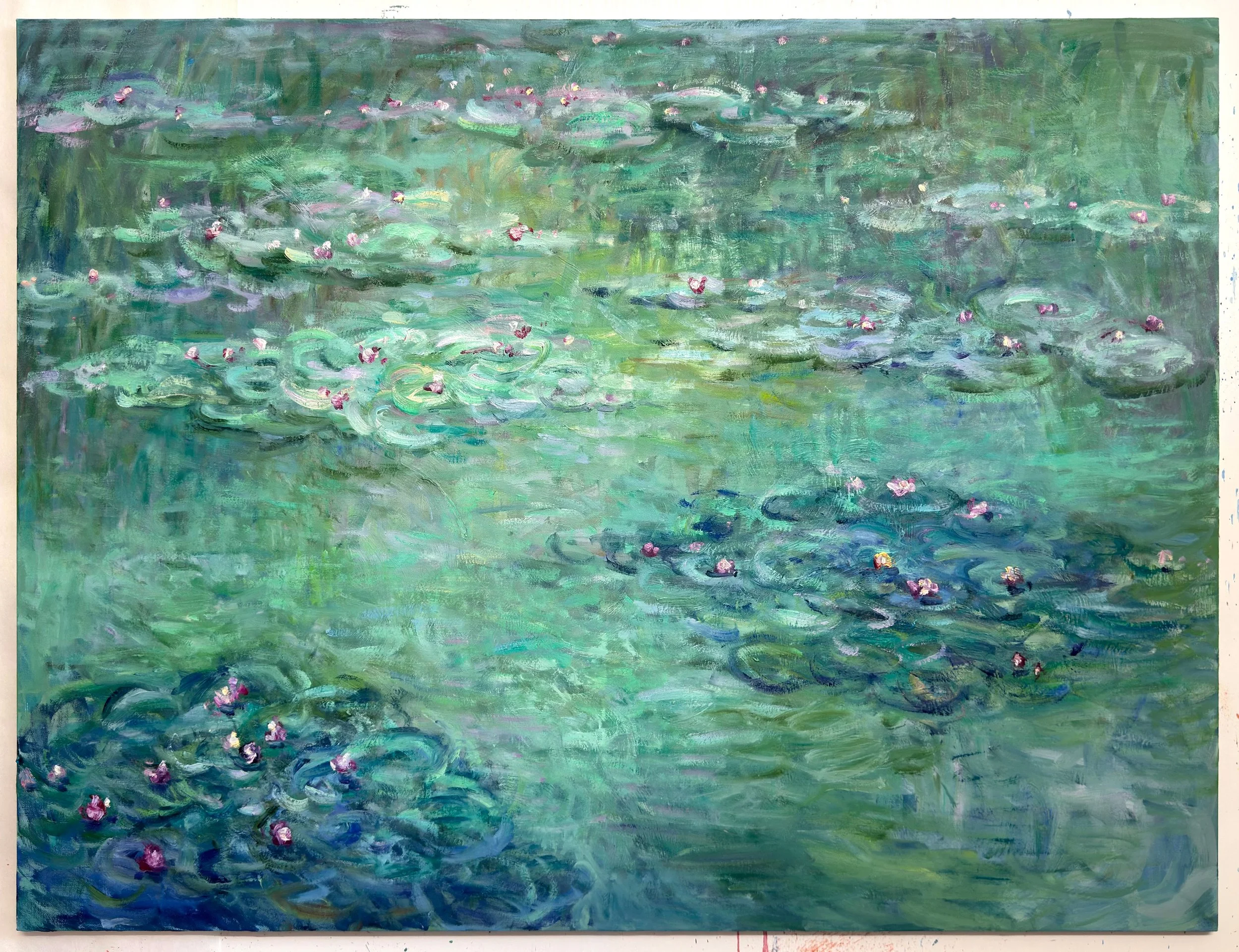Waterlilies, 36x48 in., oil on canvas, $1,300