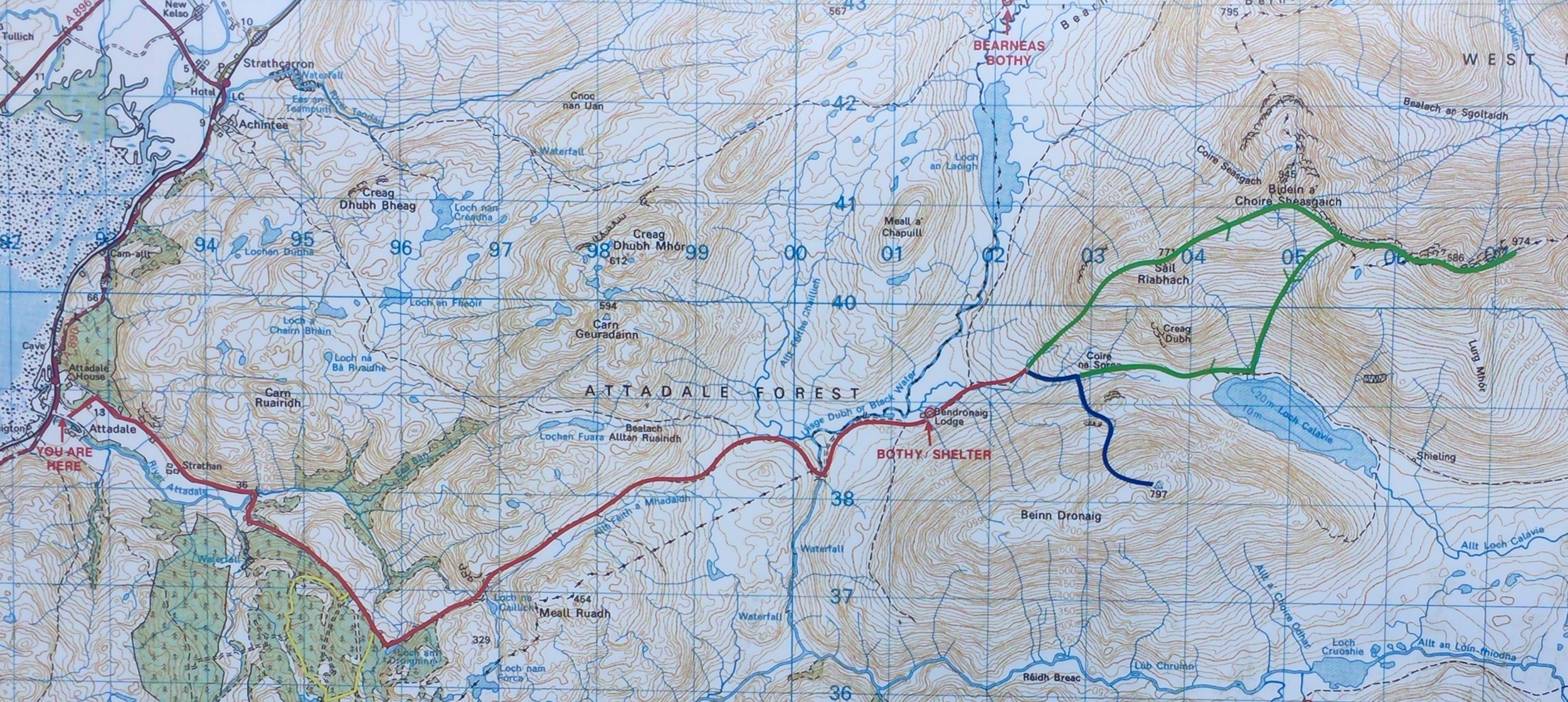 This shows the preferred routings