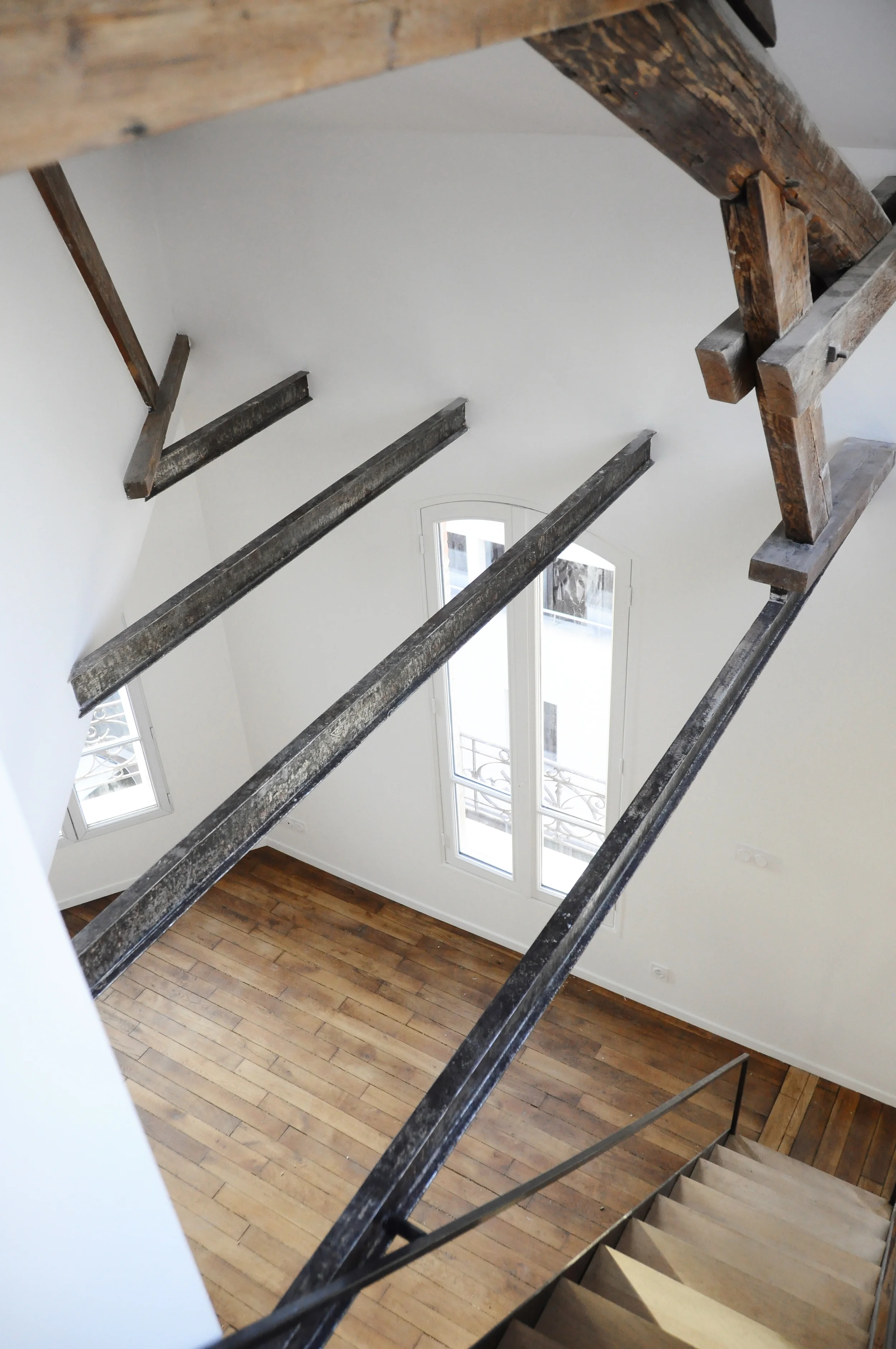 Architecte Malakoff Combles Terrasse Poutres 10.JPG