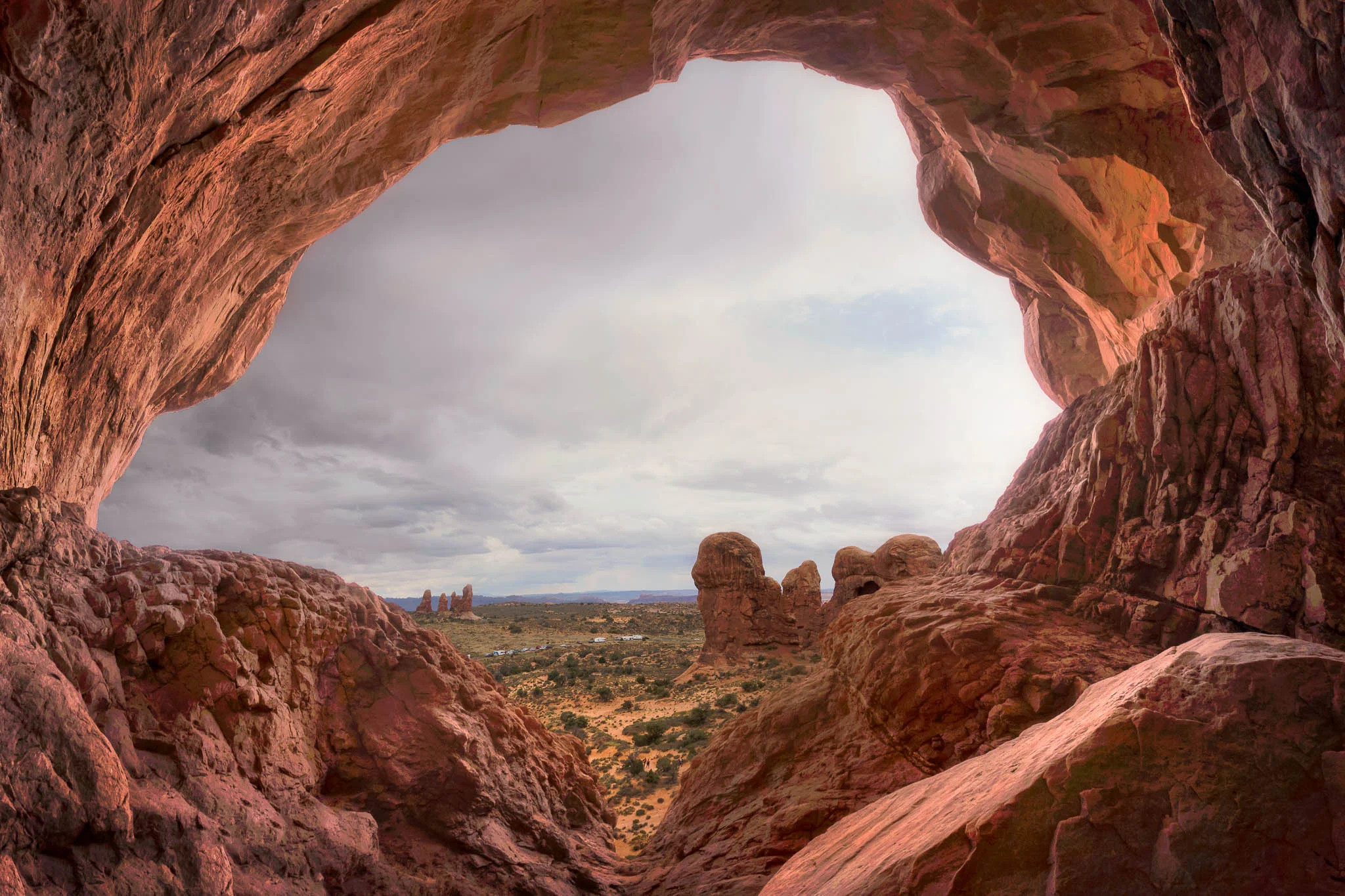 Fenêtre sur les Arches, parc national des Arches, Utah, USA