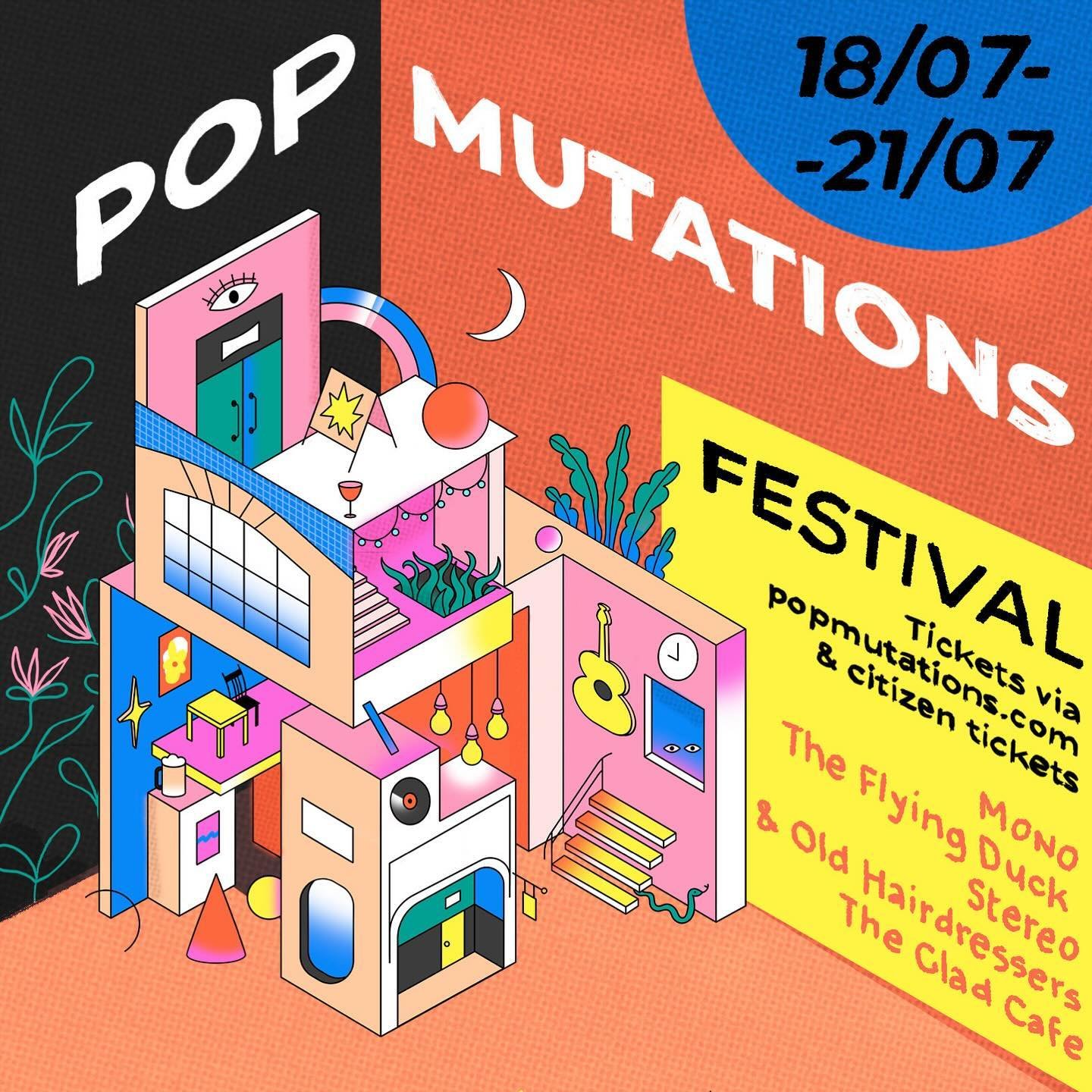 The good people of @popmutations have invited me to play their weekend bash, which is taking place across multiple venues in Glasgow from the 18th - 21st July 2024.

I&rsquo;ll be doing a solo set, with my guitar and sampler. Loads of other great stu