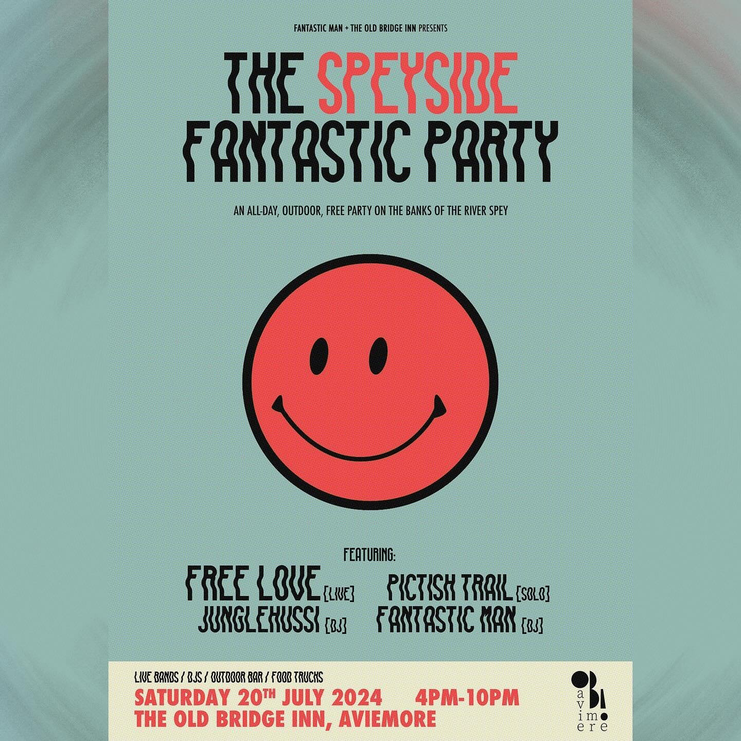 Very excited to be joining the bill for THE SPEYSIDE FANTASTIC PARTY - a summer bash in beautiful AVIEMORE organised by my dear pals @wearefantasticman (our resident Howlin&rsquo; Fling DJs). It&rsquo;s a free entry event, with a cheap-as-chips after