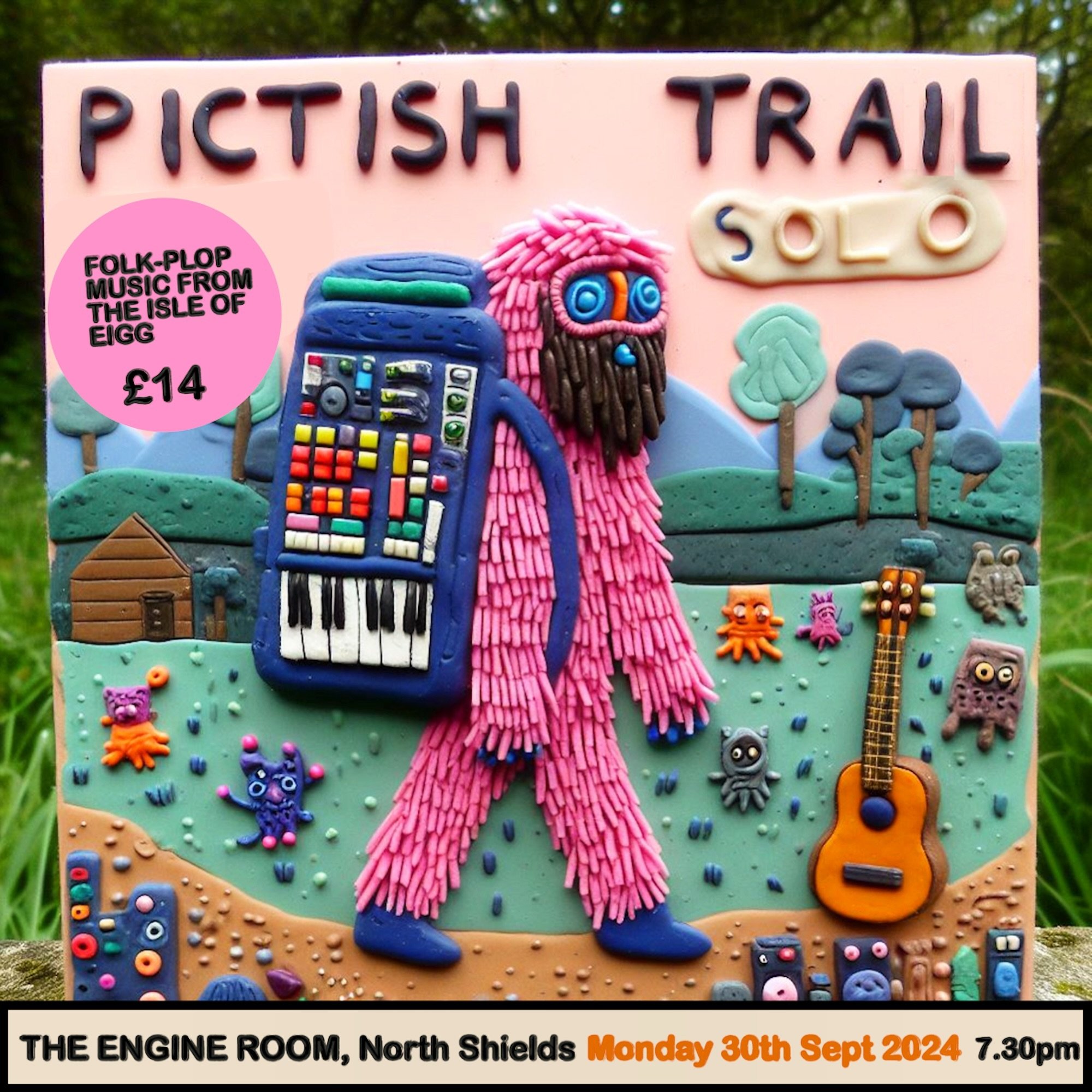 Hullo, Pictish Trail, here. I&rsquo;m going to be doing a cheeky solo show at THE ENGINE ROOM in NORTH SHIELDS, on MONDAY 30th SEPTEMBER 2024. It&rsquo;s an intimate venue, so if you fancy coming I&rsquo;d suggest buying a ticket as if it were a warm