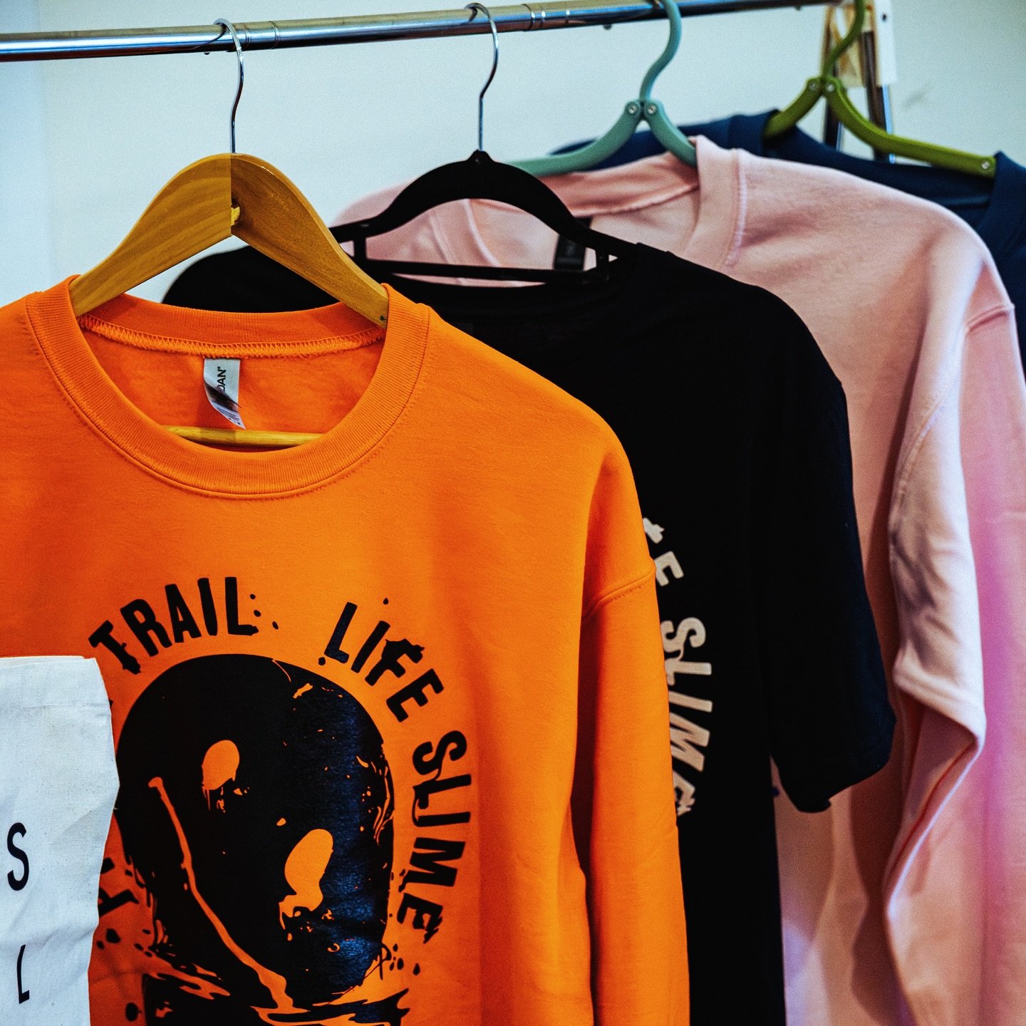 🫠✨💚 certified slimewear 💚✨🫠

I&rsquo;ve got some end o&rsquo; tour stock, available on the Lost Map web-shoppe.

Very limited numbers of each size of sweatshirt &amp; t-shirt, so be quick! 

🔗 in bio