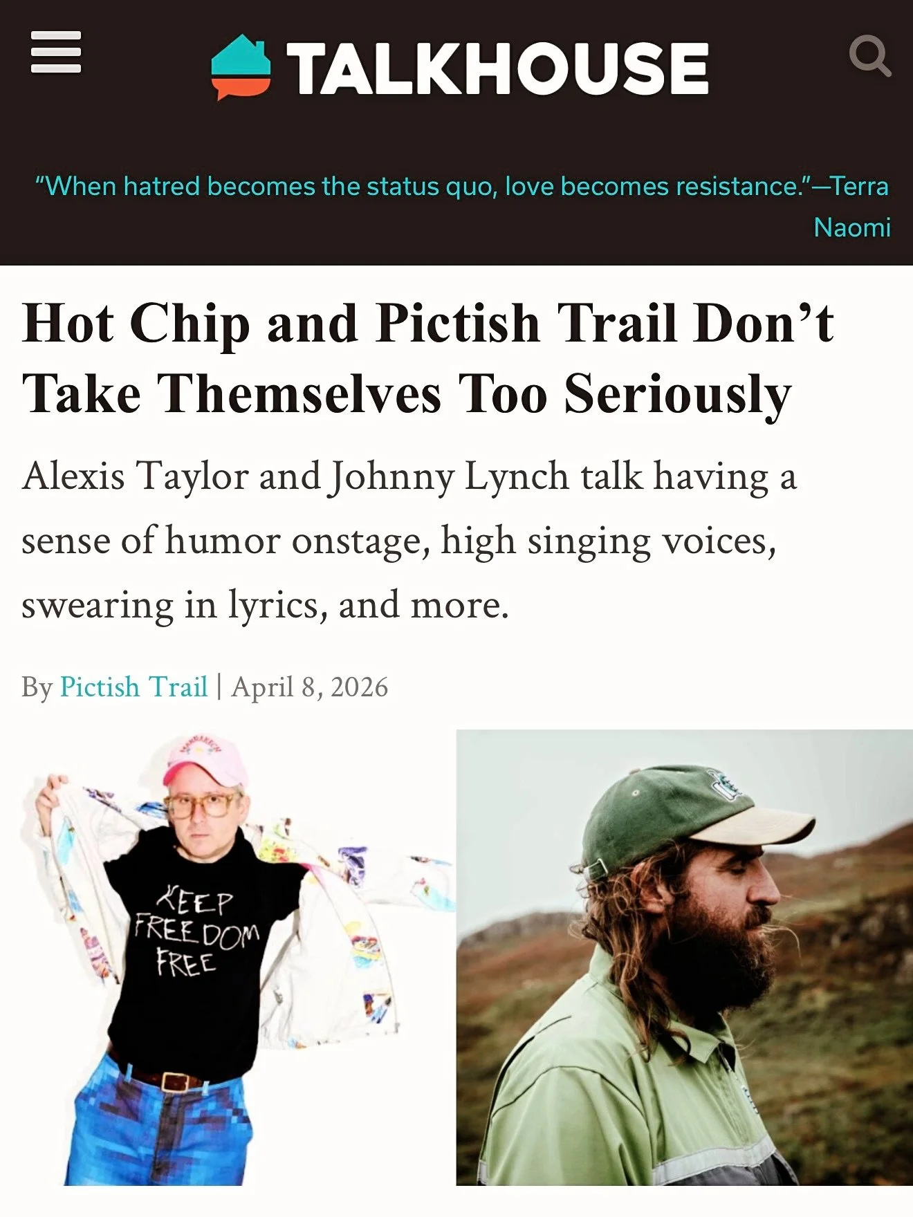 🫠🎶✨ PT x Alexis ✨🎶🫠

Had such a good catch-up with my dear pal @alexishotchip recently. 💚

I&rsquo;ve known Alexis for a number of decades (!) now, and have always been a devout/embarrassing fanboy of his work - with Hot Chip, About Group, all t