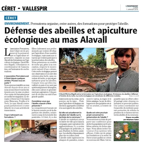 Journal l’Indépendant du 7 janvier 2019