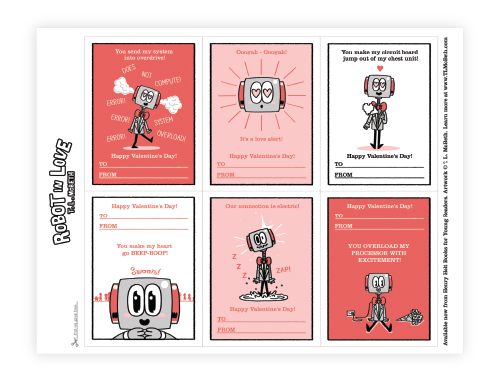 Robot In Love Printable Valentines