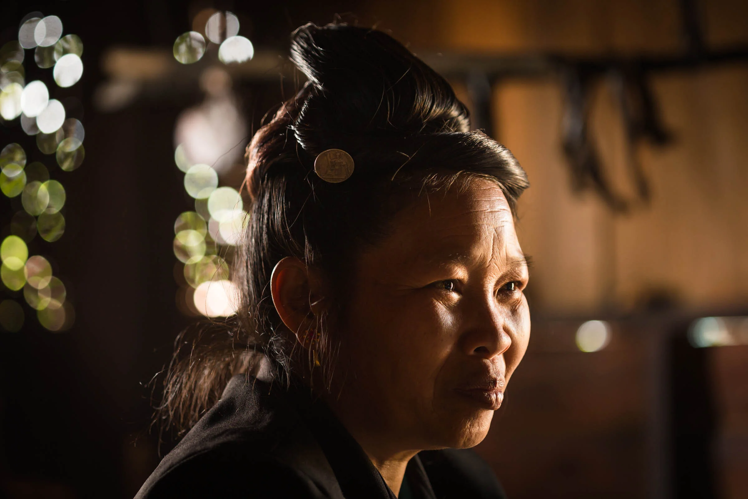  Portrait of elderly woman in Laos. 