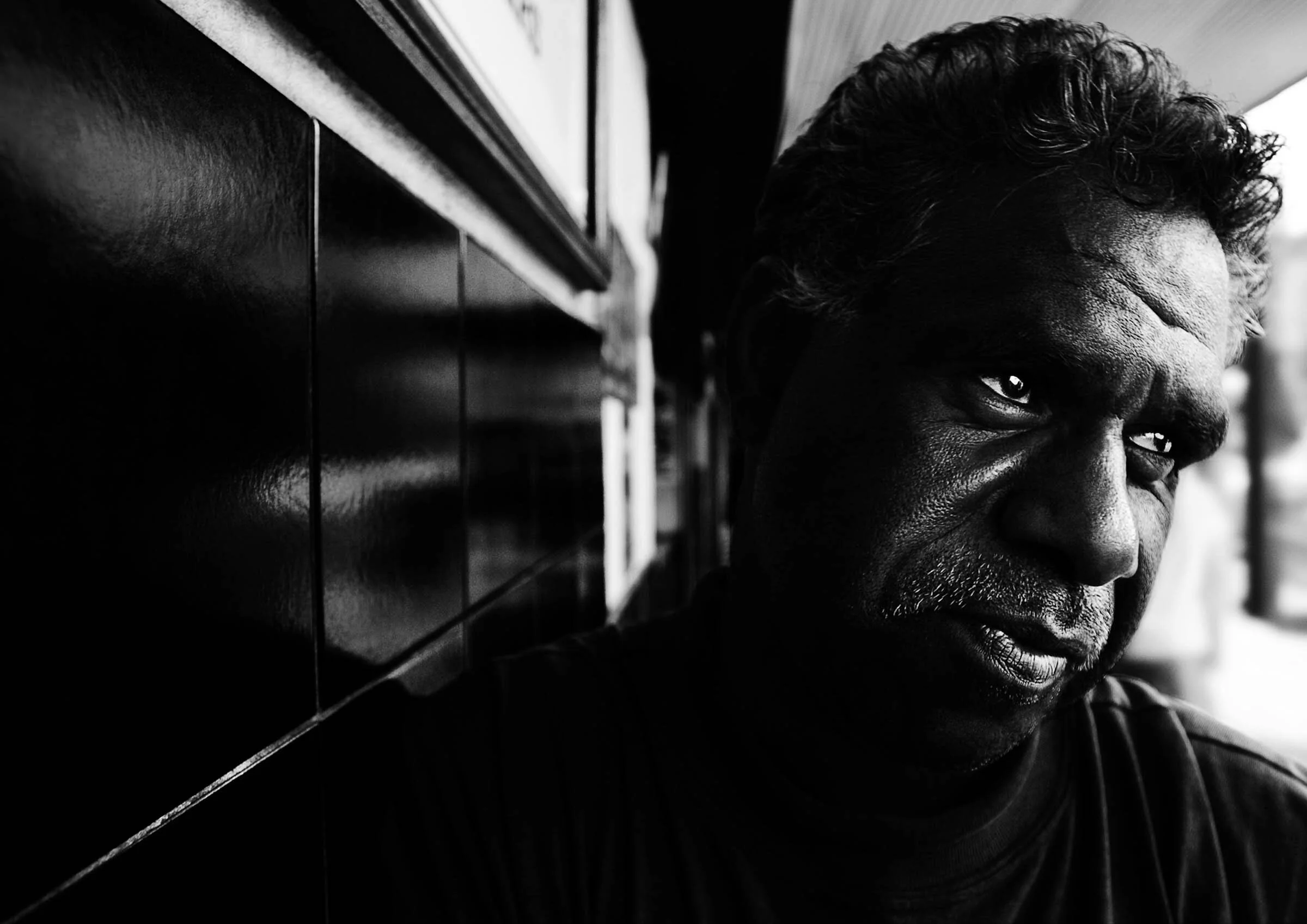  Portrait of homeless aboriginal man Donald in Sydney, Australia. 