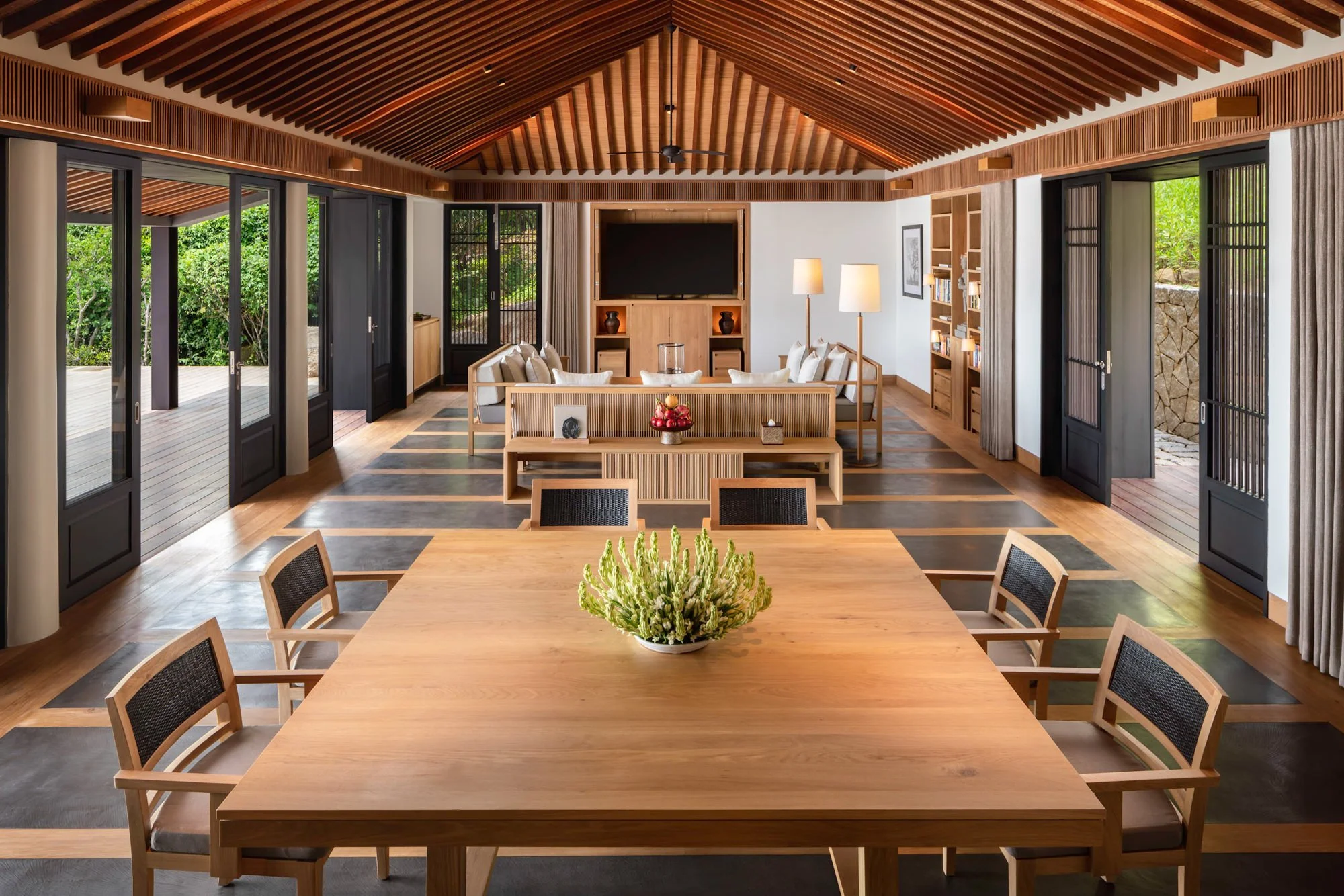  Spacious Amanoi Residence living room in large villa. 