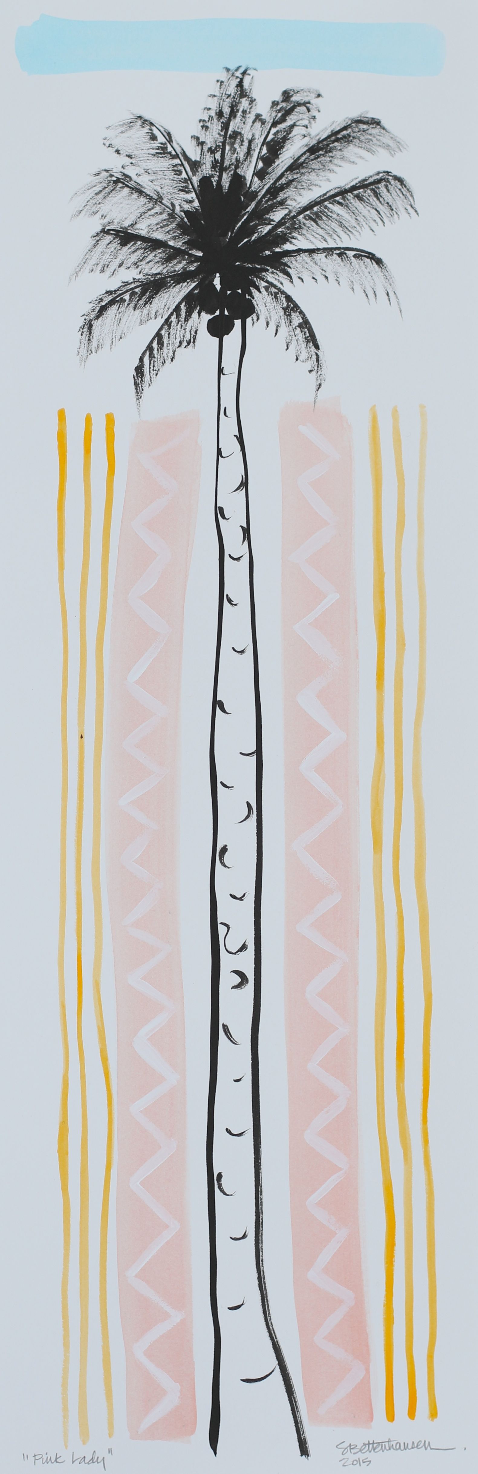 "Pink Lady" 7.5x22.5 on paper $125
