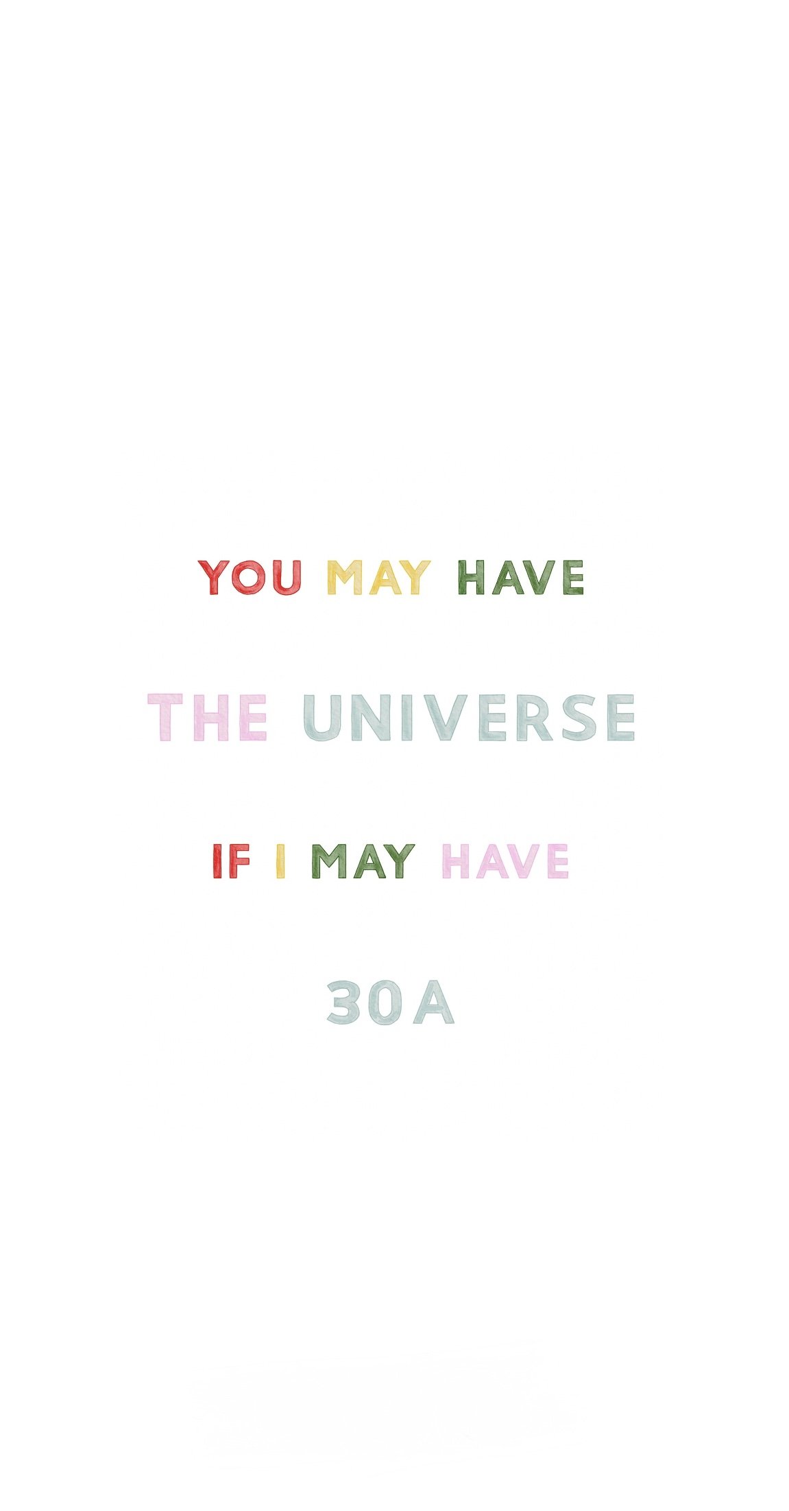 You May Have the Universe - 30A Print