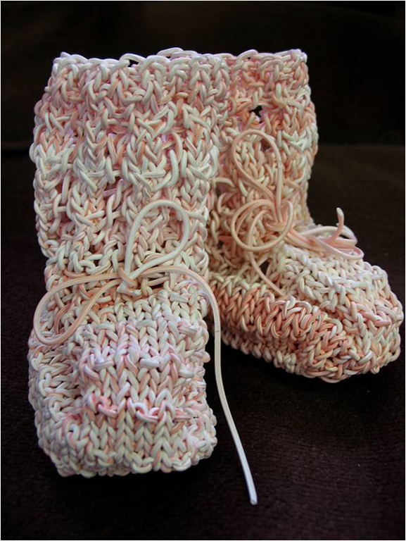 Hand Knit Baby Booties